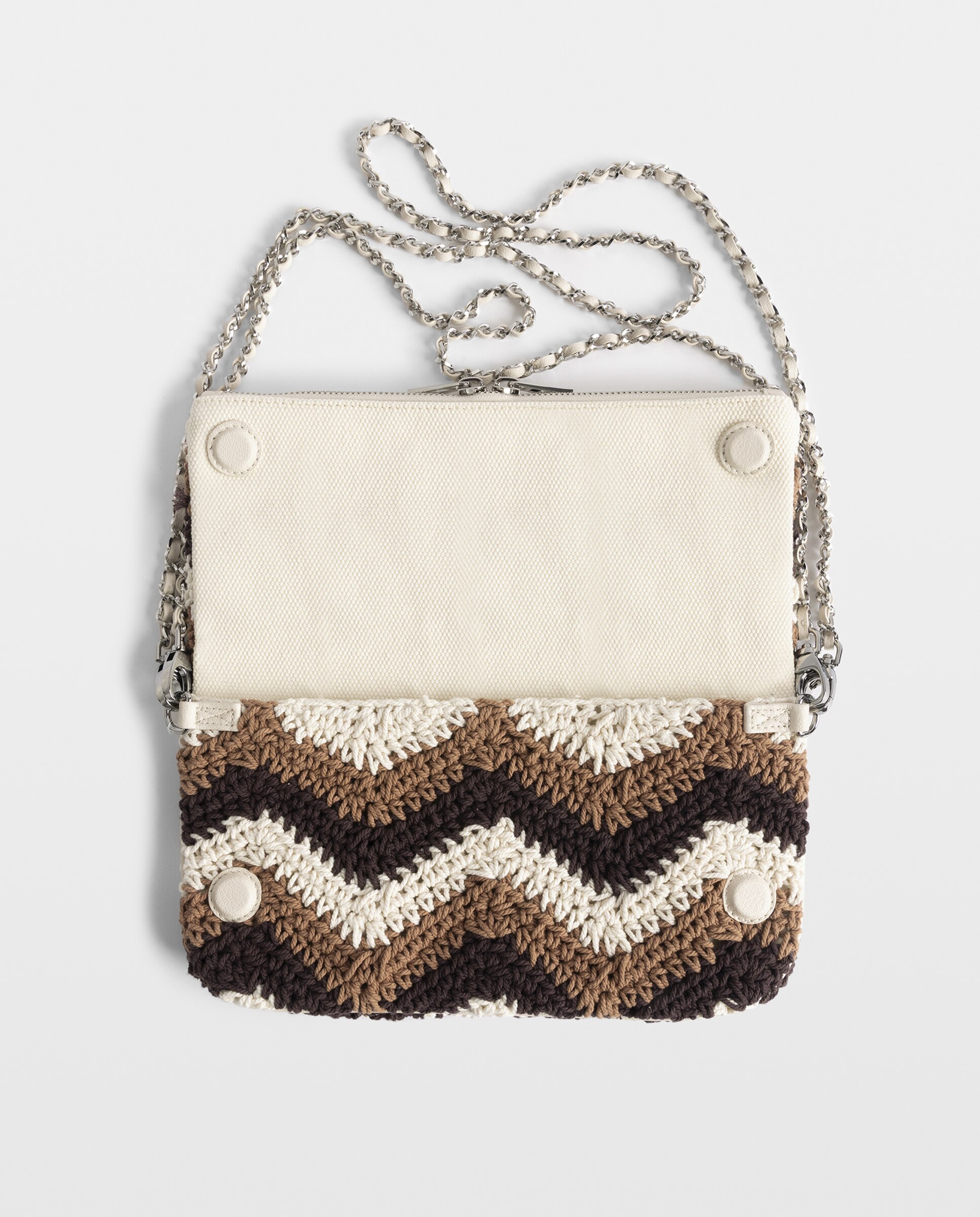 Bolso de mano rock de macramé con strass - Zadig & Voltaire - Marrón Marrón-7