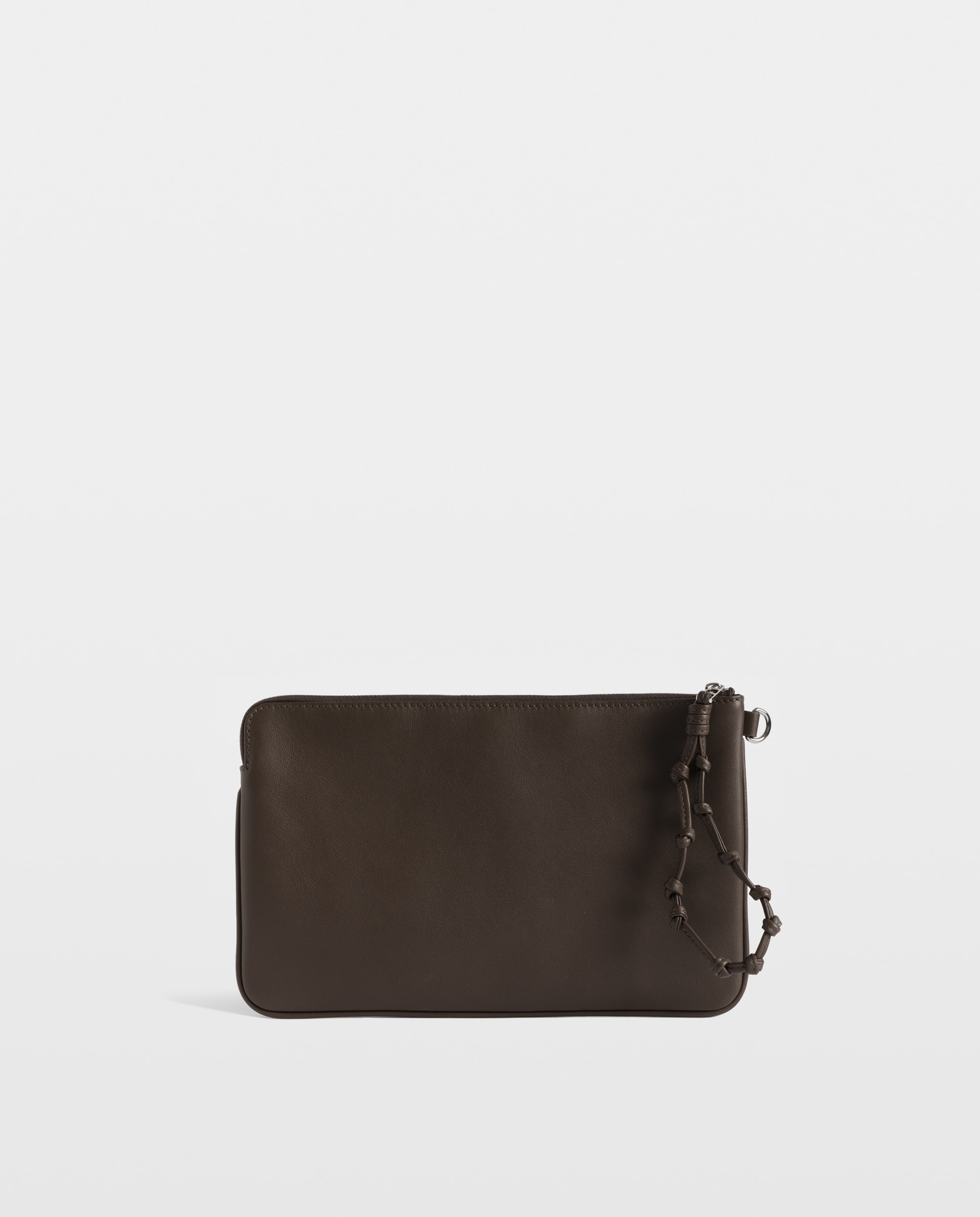 Clutch de mujer de piel lisa con detalles de alas y asa muñequera - Zadig & Voltaire - Marrón Marrón-3