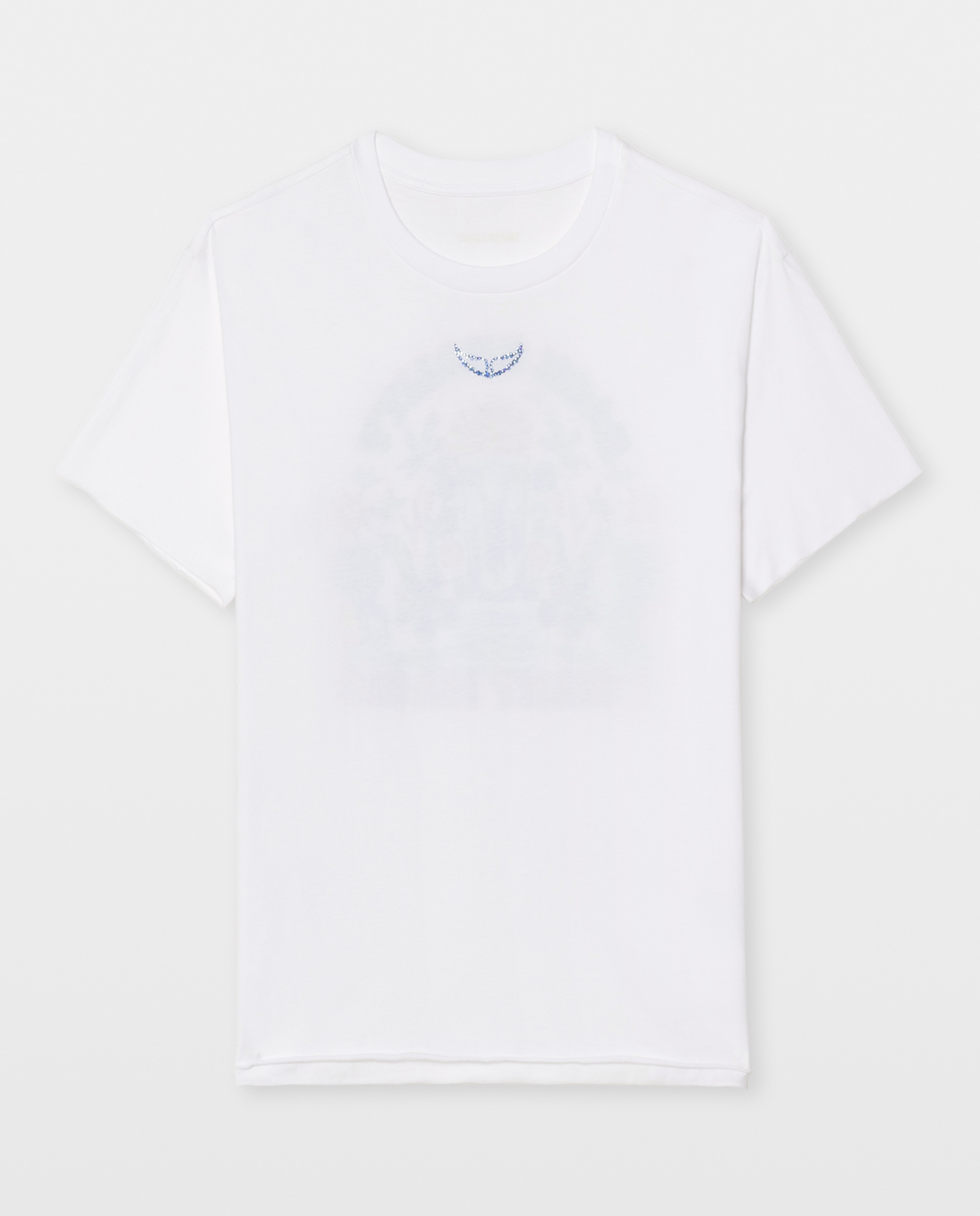 Camiseta de mujer de manga corta de algodón con strass - Zadig & Voltaire - Blanco Blanco-6