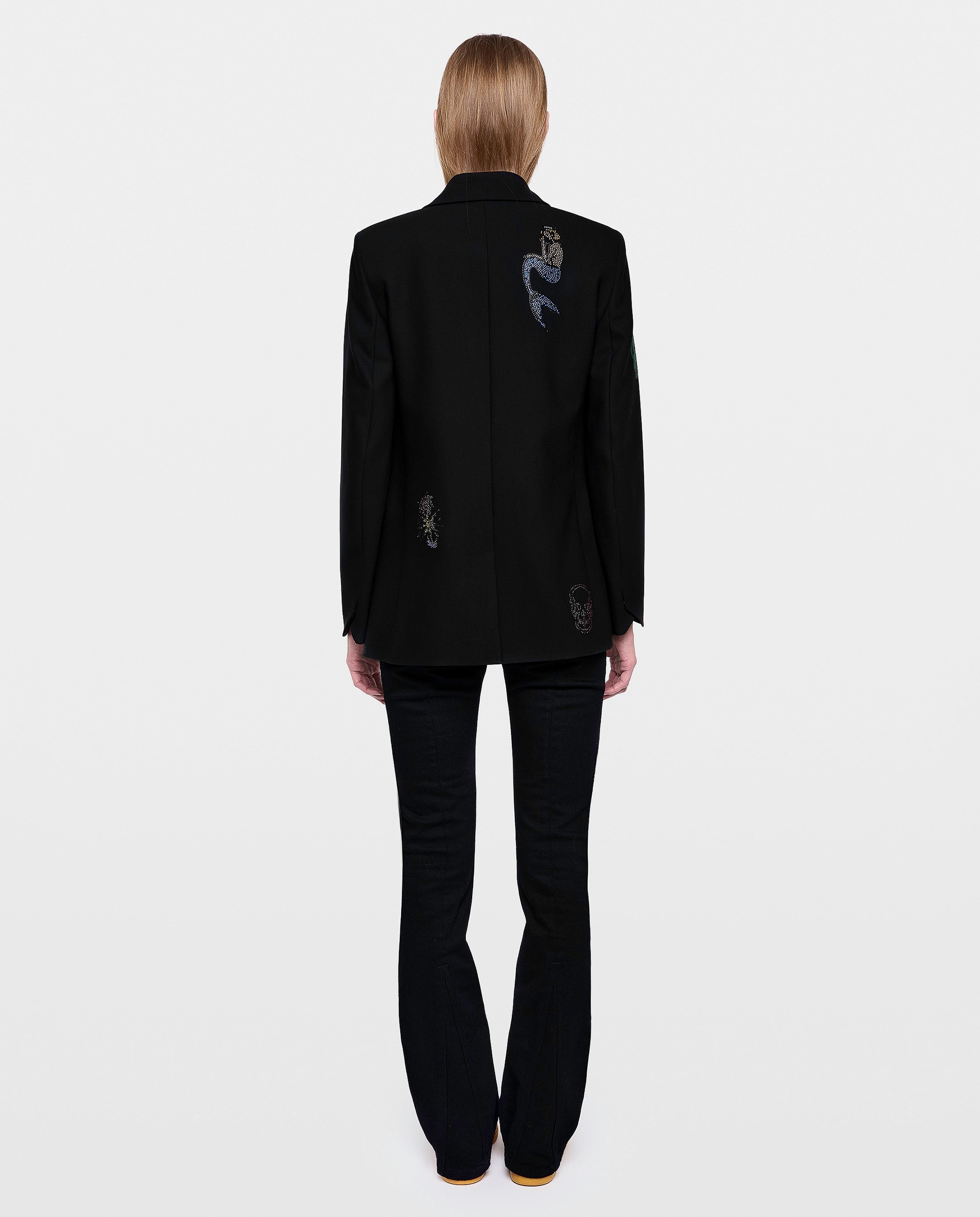 Blazer de mujer recto de tejido sastre con strass - Zadig & Voltaire - Negro Negro-2