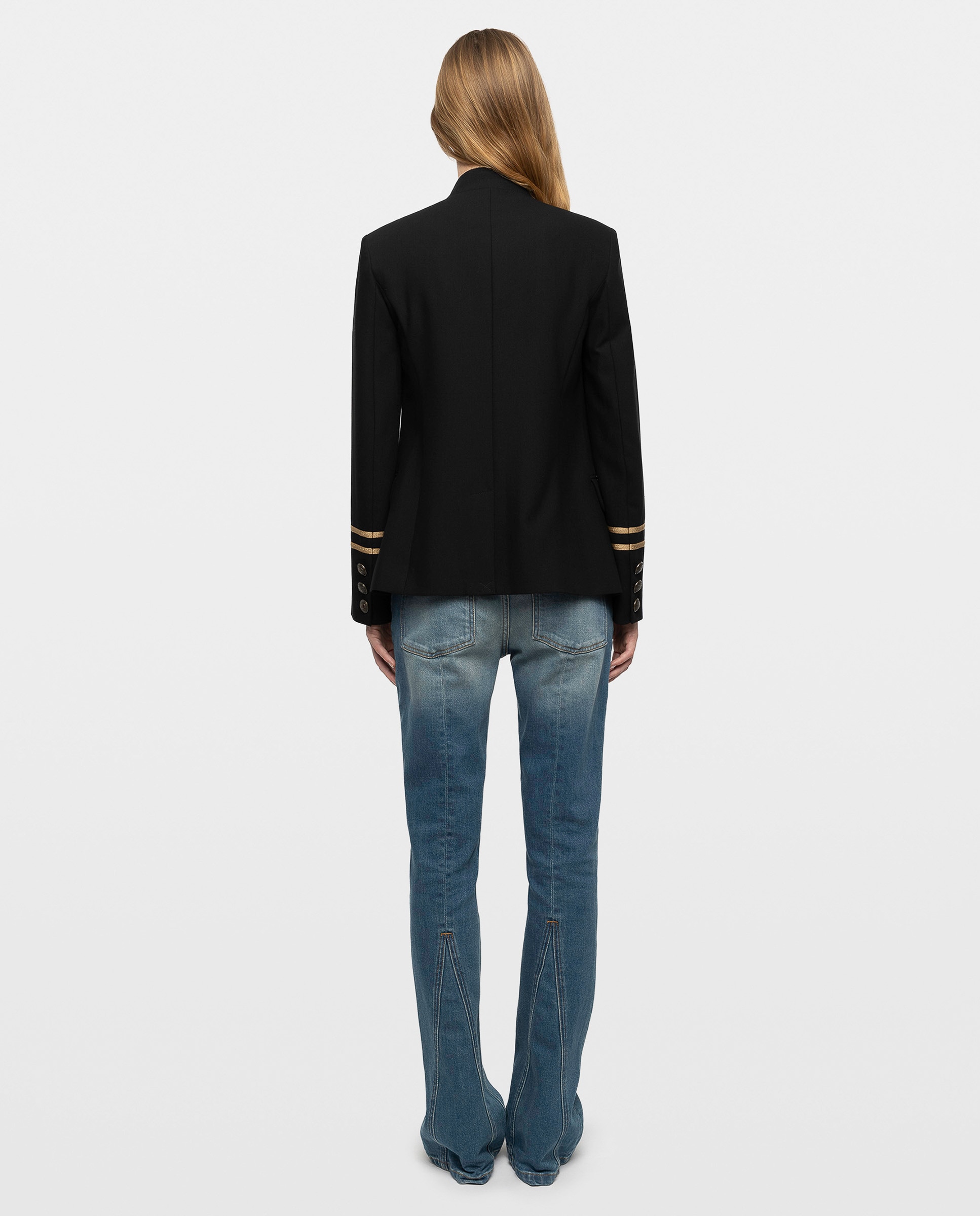 Chaqueta de mujer de sastre estilo militar - Zadig & Voltaire - Negro Negro-2