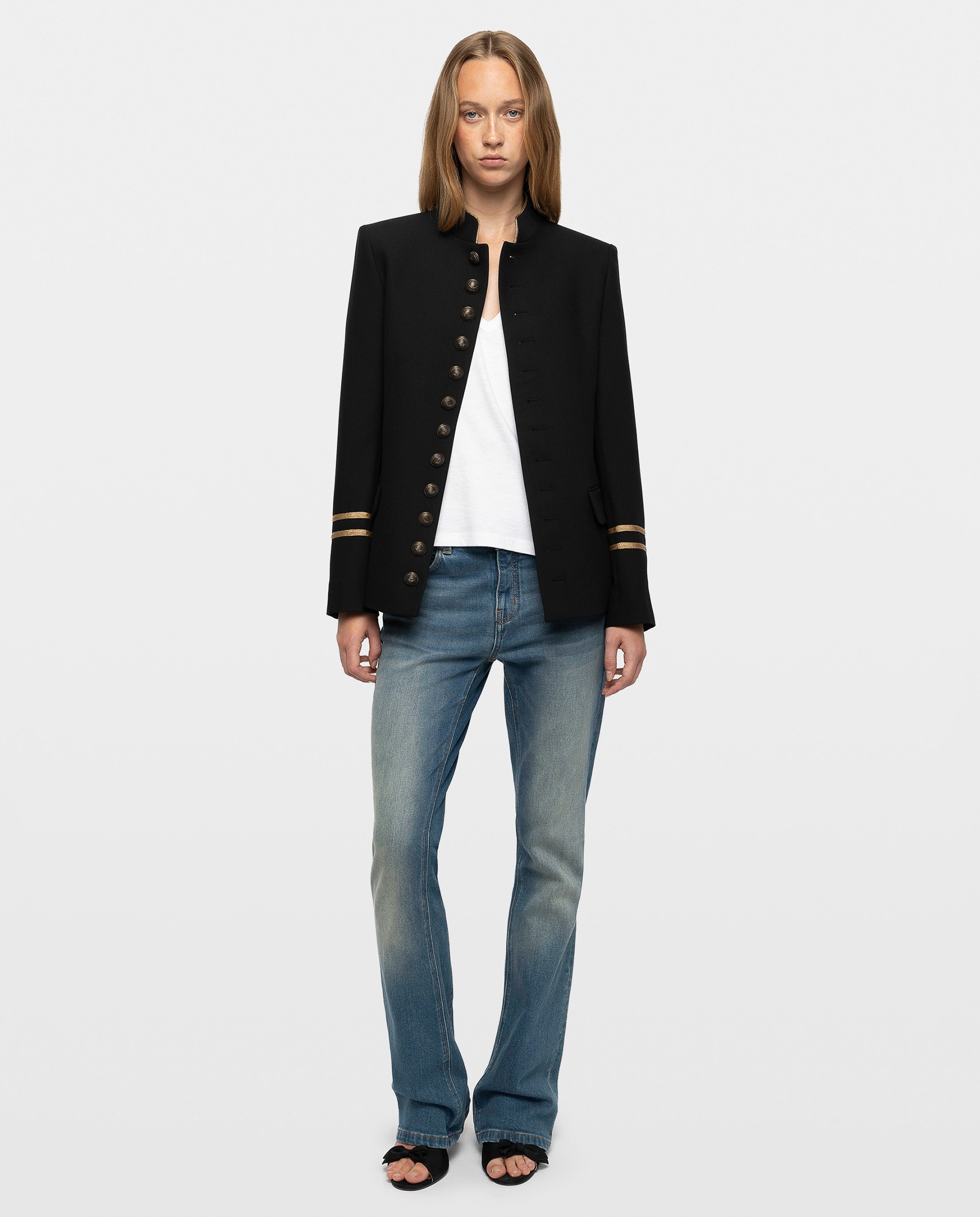 Chaqueta de mujer de sastre estilo militar - Zadig & Voltaire - Negro Negro-3
