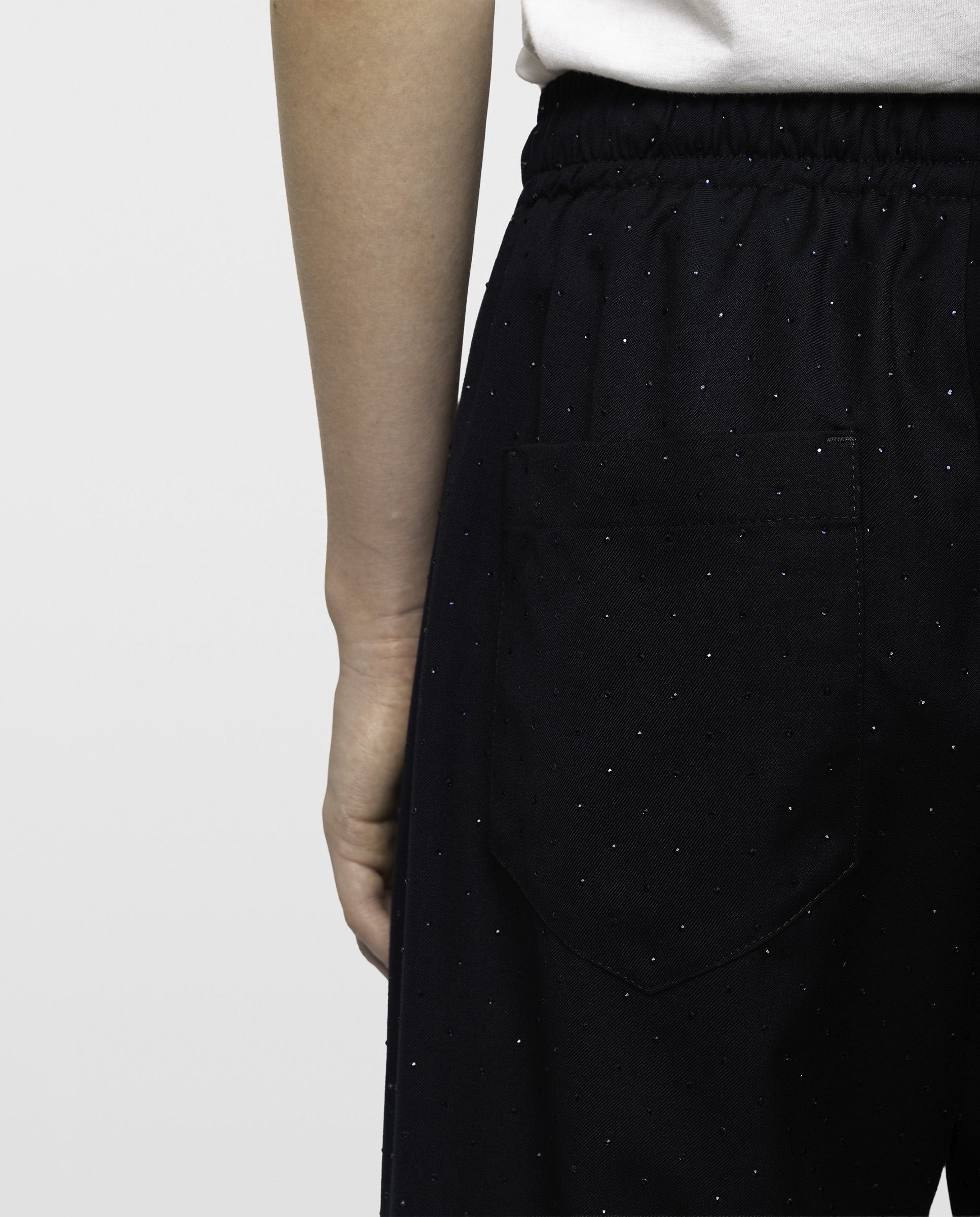 Pantalones anchos de mujer con cintura elástica y strass - Zadig & Voltaire - Azul marino Azul marino-5