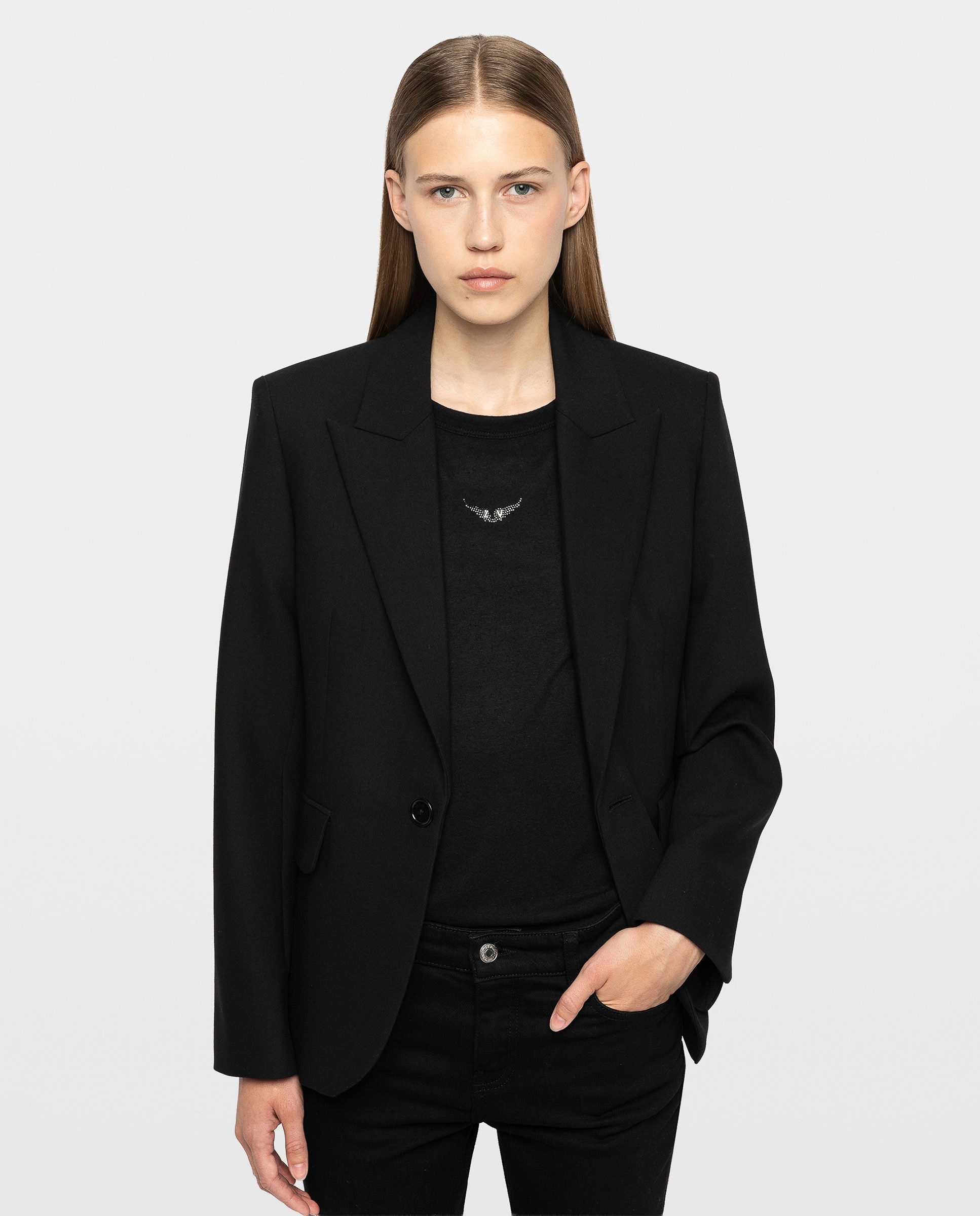 Blazer de mujer de sastrería con strass - Zadig & Voltaire - Negro Negro-1