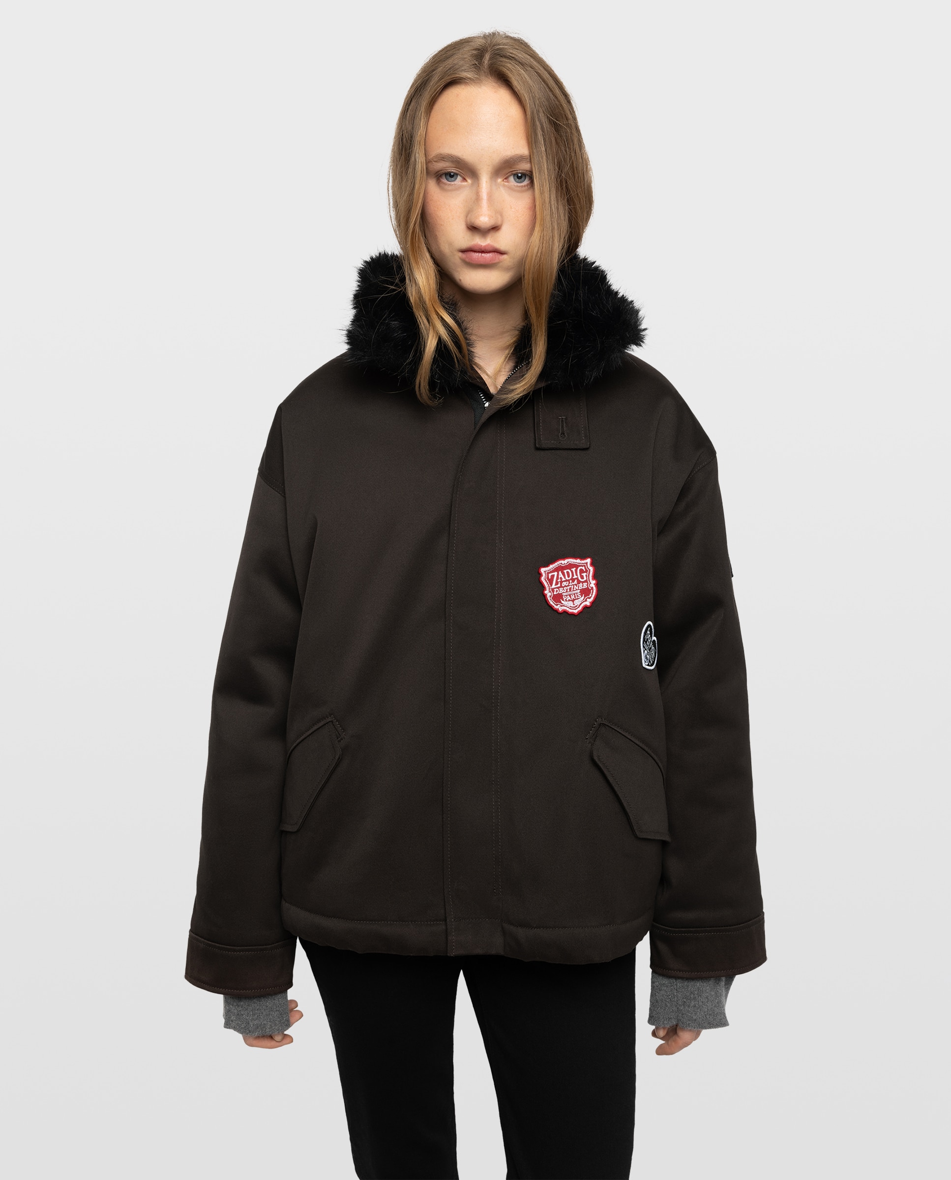 Imagen 5 de Parka de mujer corta de algodón - Zadig & Voltaire - Marrón Marrón