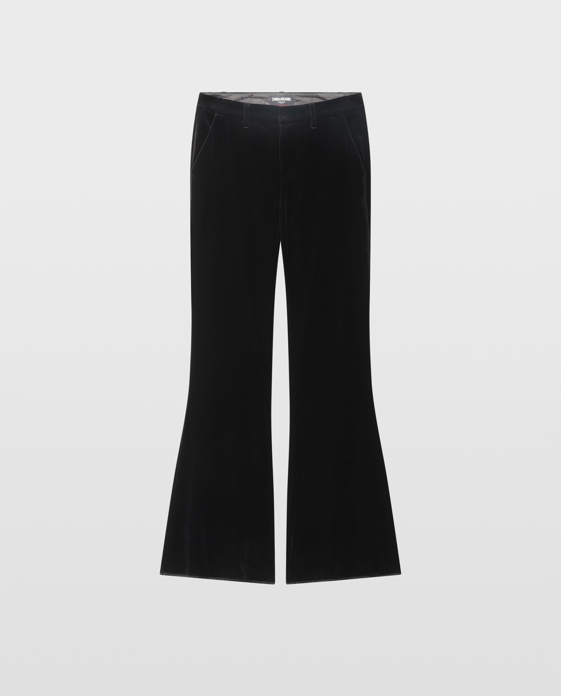 Pantalones de campana de mujer de terciopelo de cintura baja - Zadig & Voltaire - Negro Negro-4