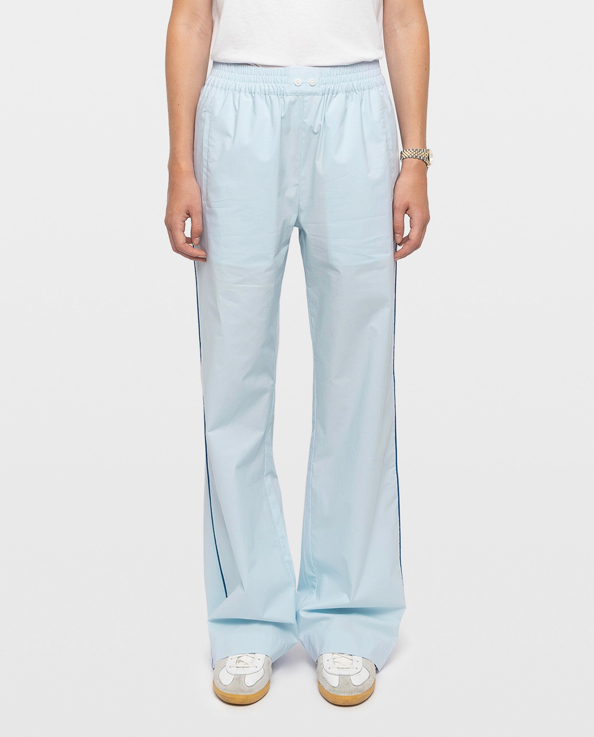 Pantalones rectos estilo jogging de algodón de mujer - Zadig & Voltaire - Azul claro Azul claro-2