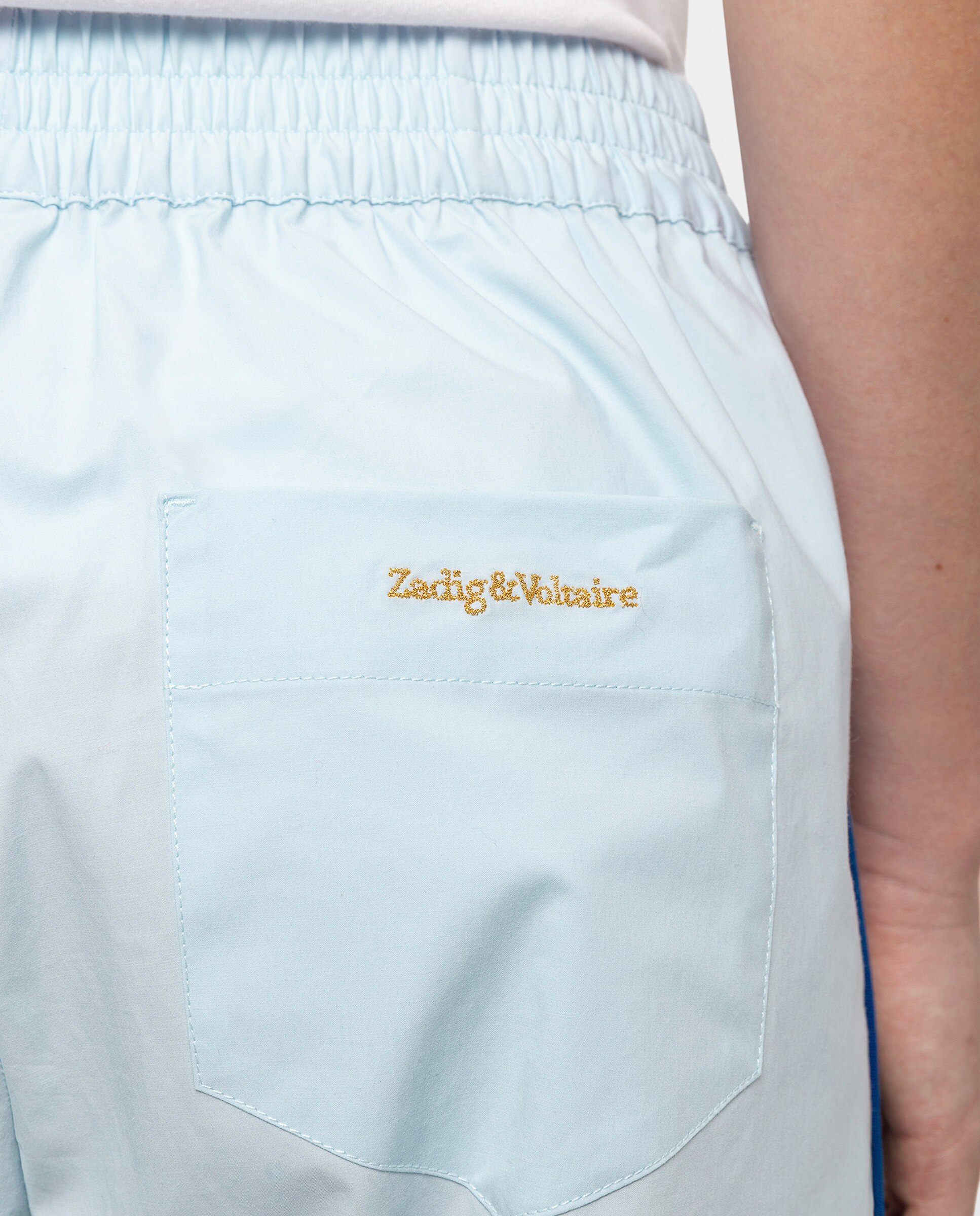 Pantalones rectos estilo jogging de algodón de mujer - Zadig & Voltaire - Azul claro Azul claro-4