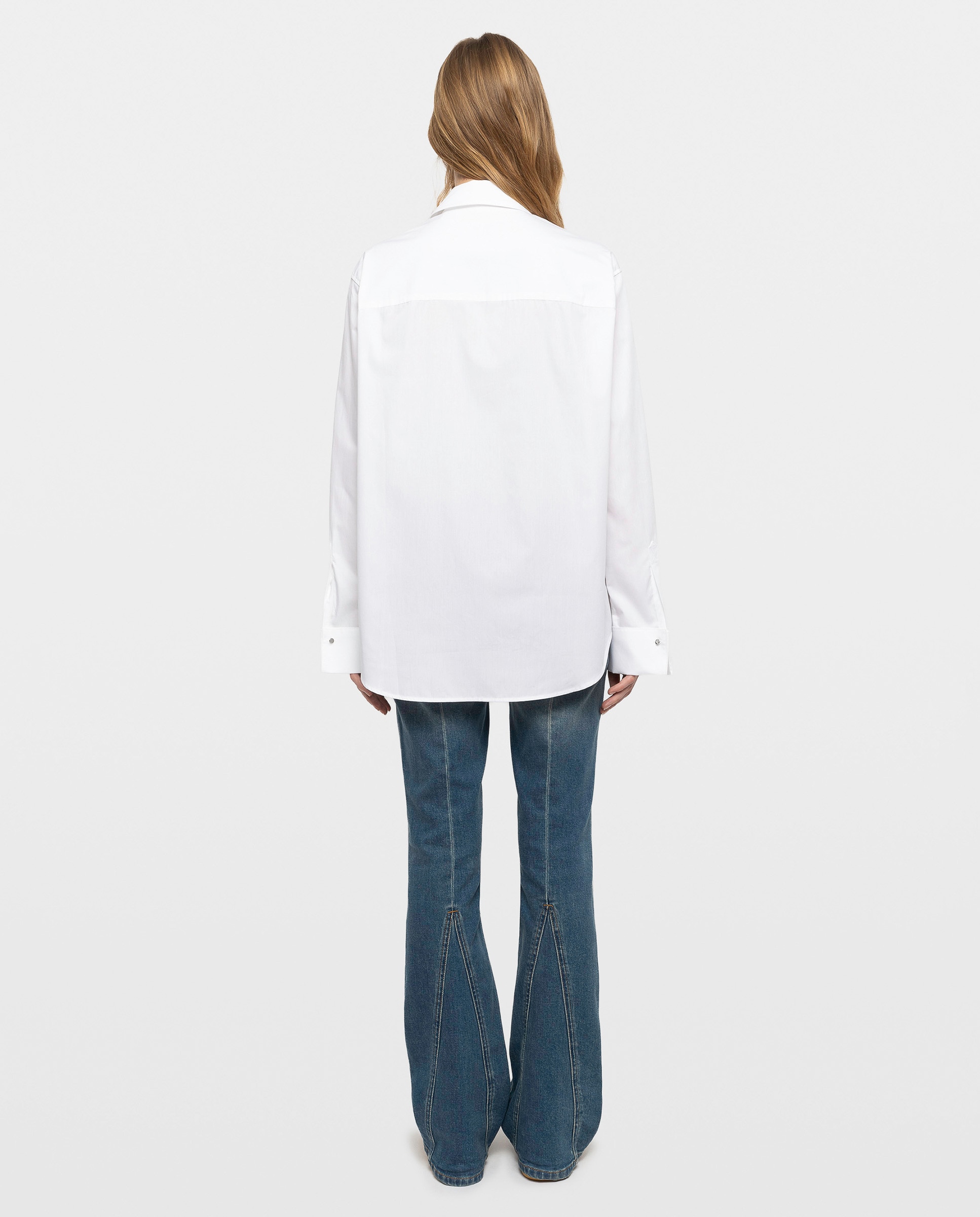 Camisa de mujer oversize de mangas largas de algodón - Zadig & Voltaire - Blanco Blanco-2