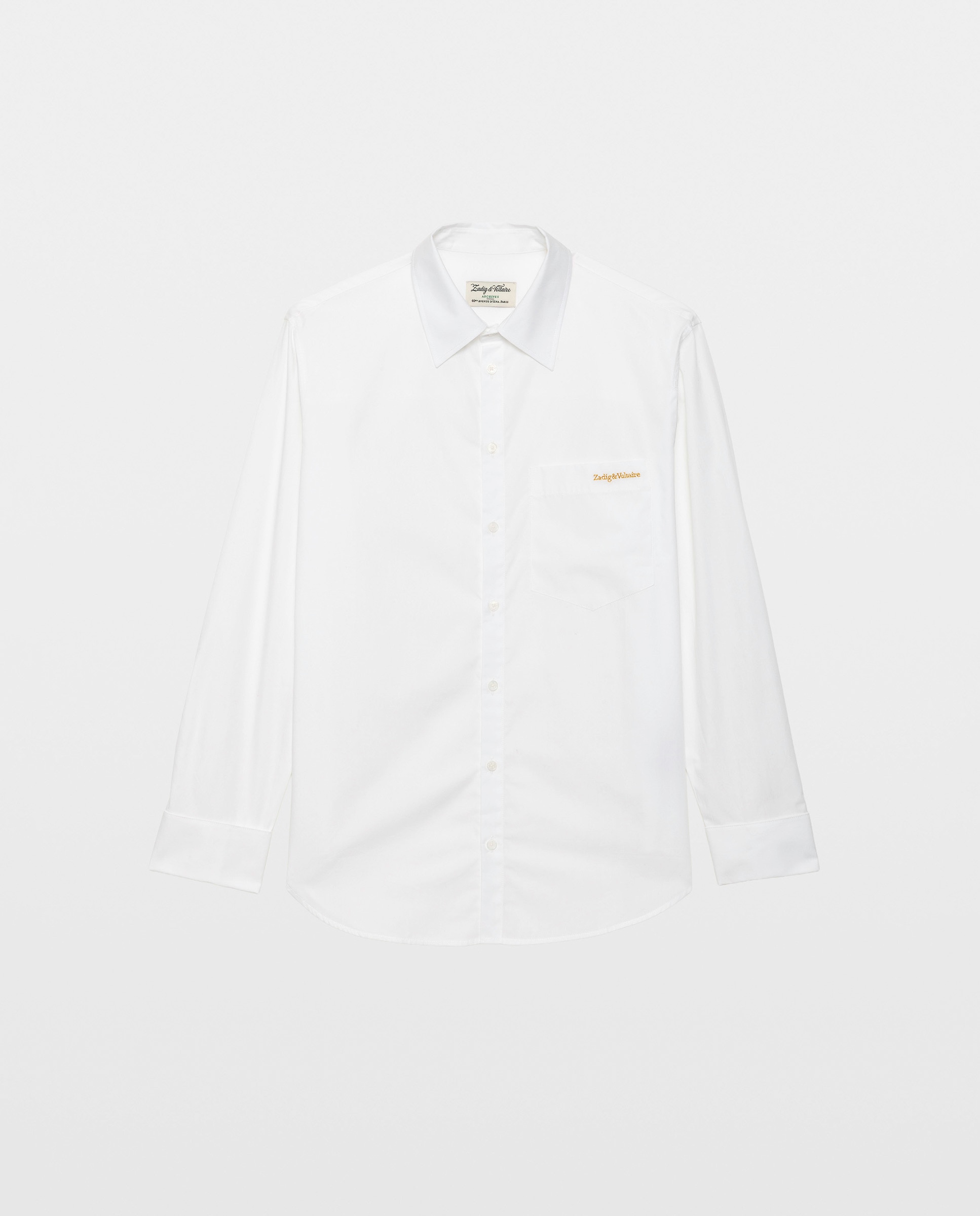Camisa de mujer oversize de mangas largas de algodón - Zadig & Voltaire - Blanco Blanco-6