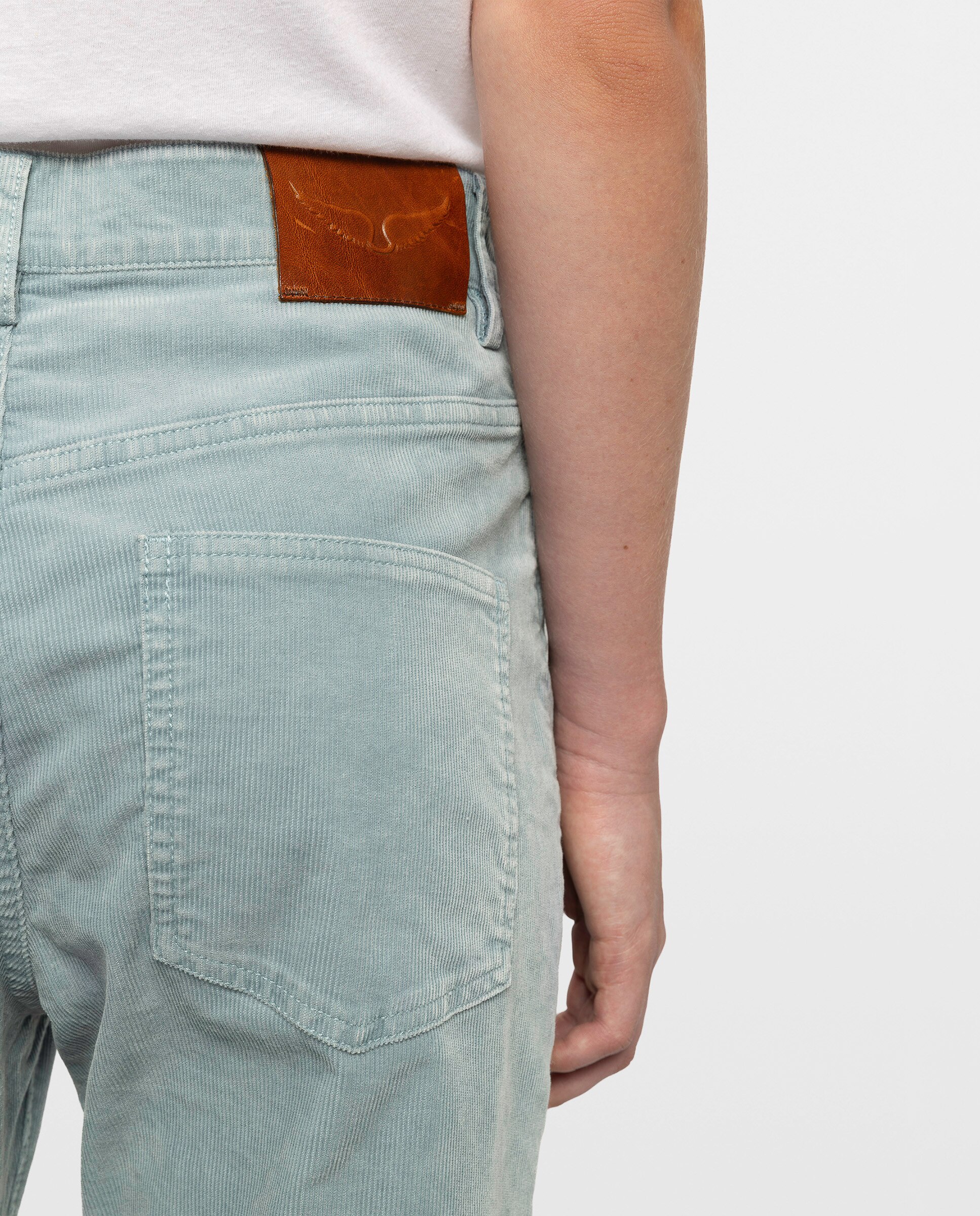 Pantalón de mujer amplio de pana - Zadig & Voltaire - Azul Azul-4