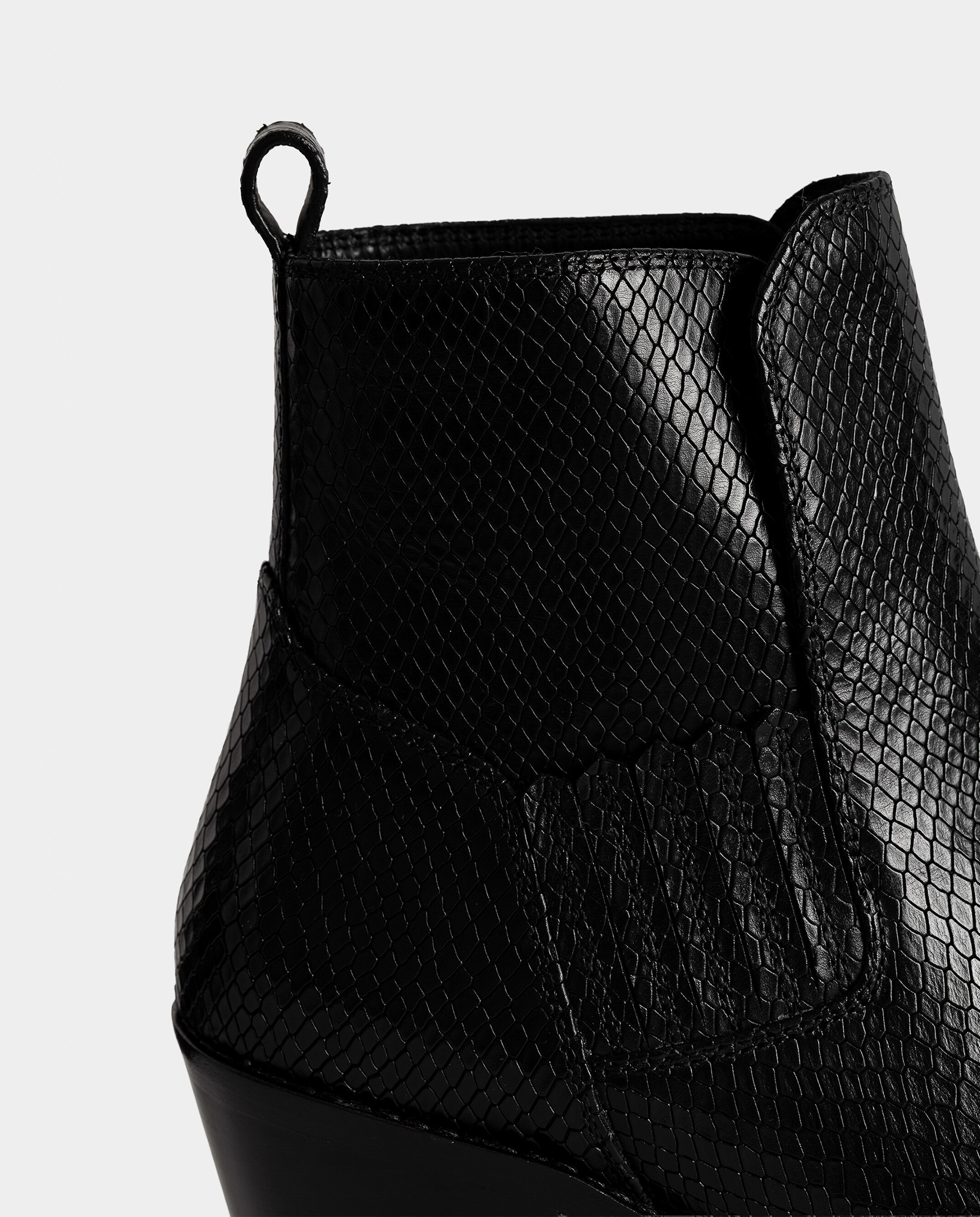 Botines cowboy de mujer de piel efecto serpiente, con tacón y negros - Zadig & Voltaire - Negro Negro-5