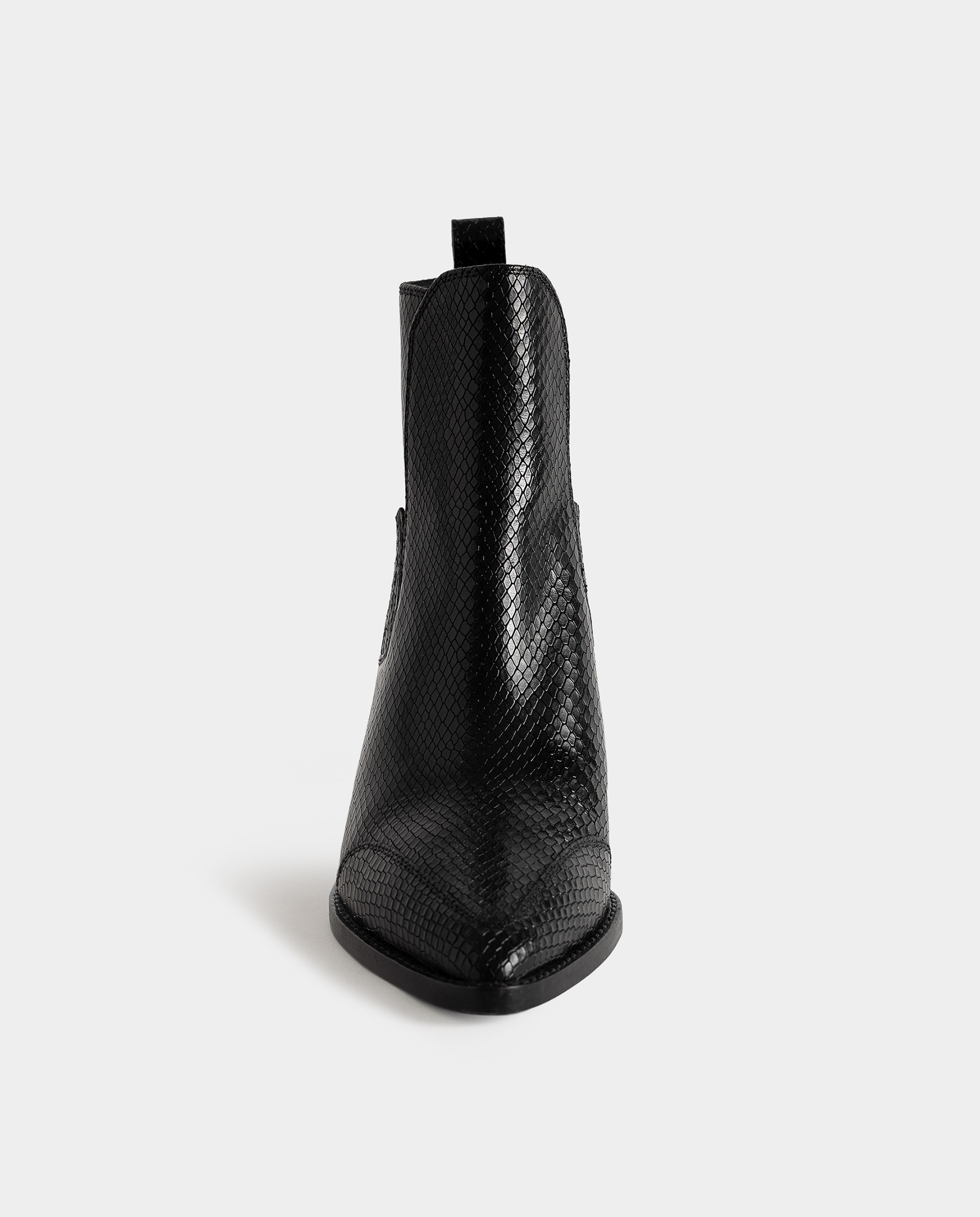 Botines cowboy de mujer de piel efecto serpiente, con tacón y negros - Zadig & Voltaire - Negro Negro-2