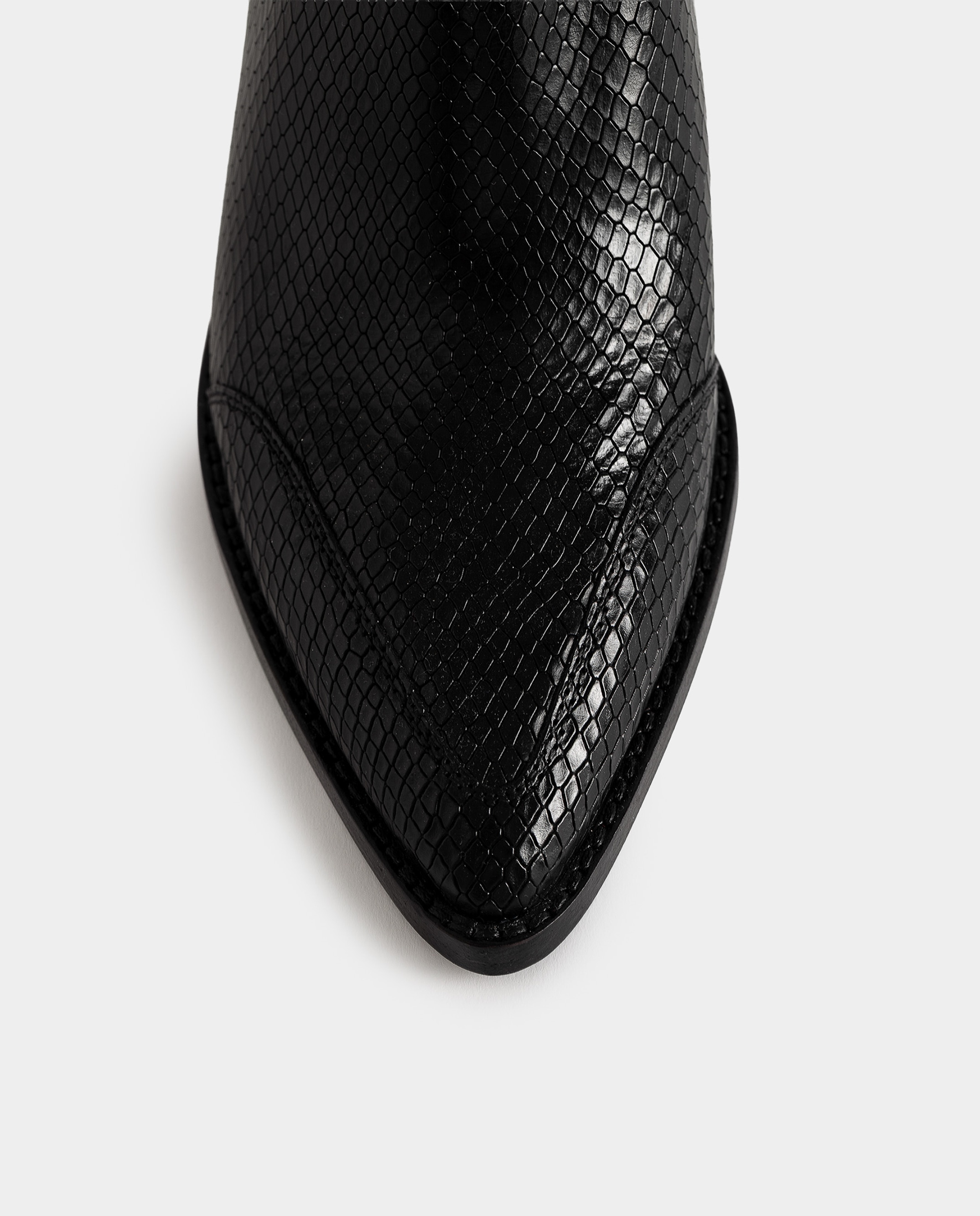Botines cowboy de mujer de piel efecto serpiente, con tacón y negros - Zadig & Voltaire - Negro Negro-7