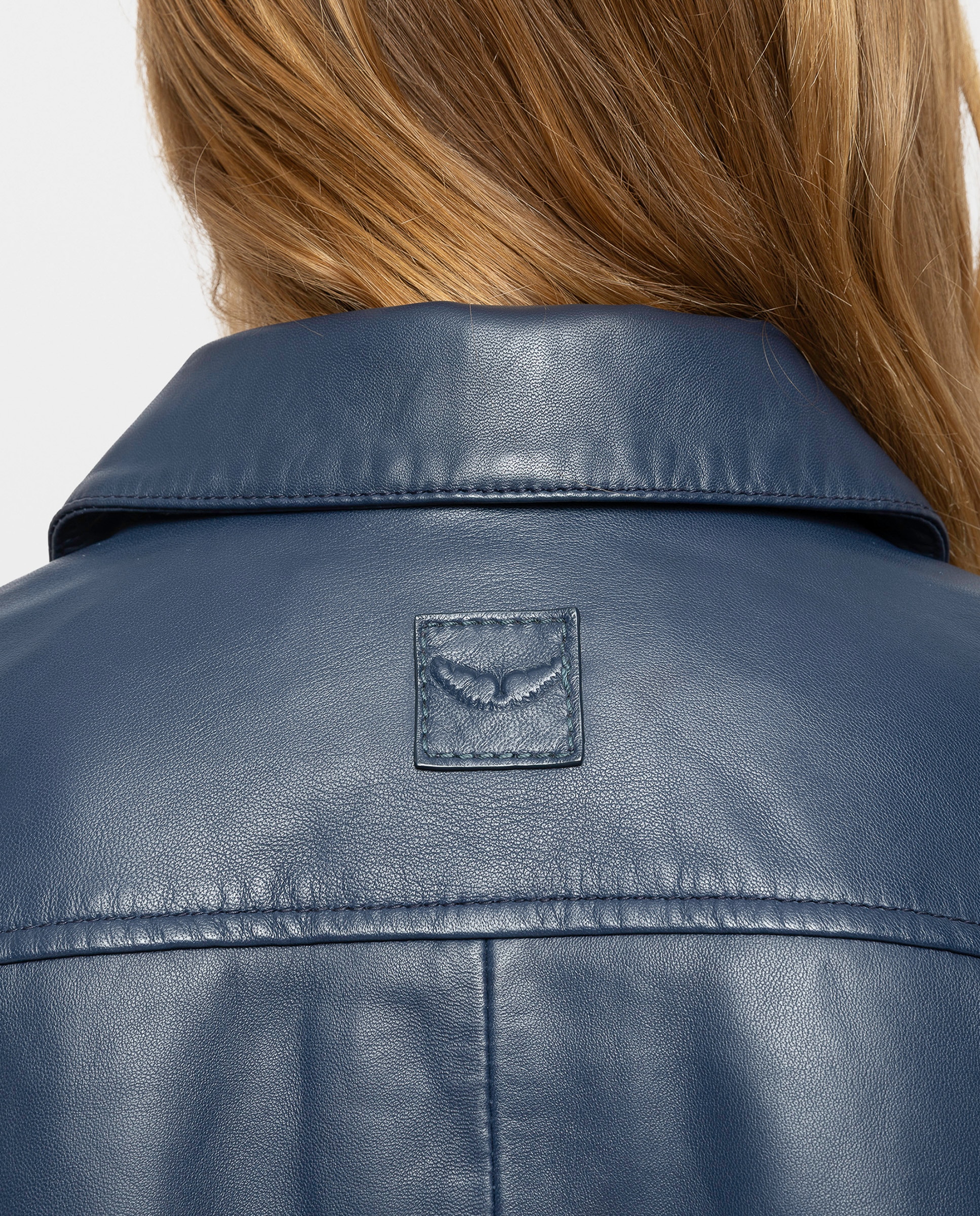 Cazadora de mujer de piel lisa - Zadig & Voltaire - Azul marino Azul marino-4