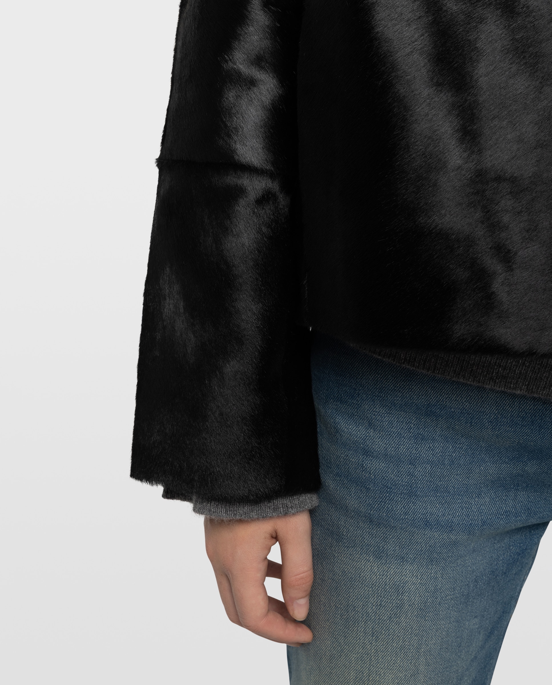 Cazadora de piel de mujer crop efecto potro - Zadig & Voltaire - Negro Negro-5