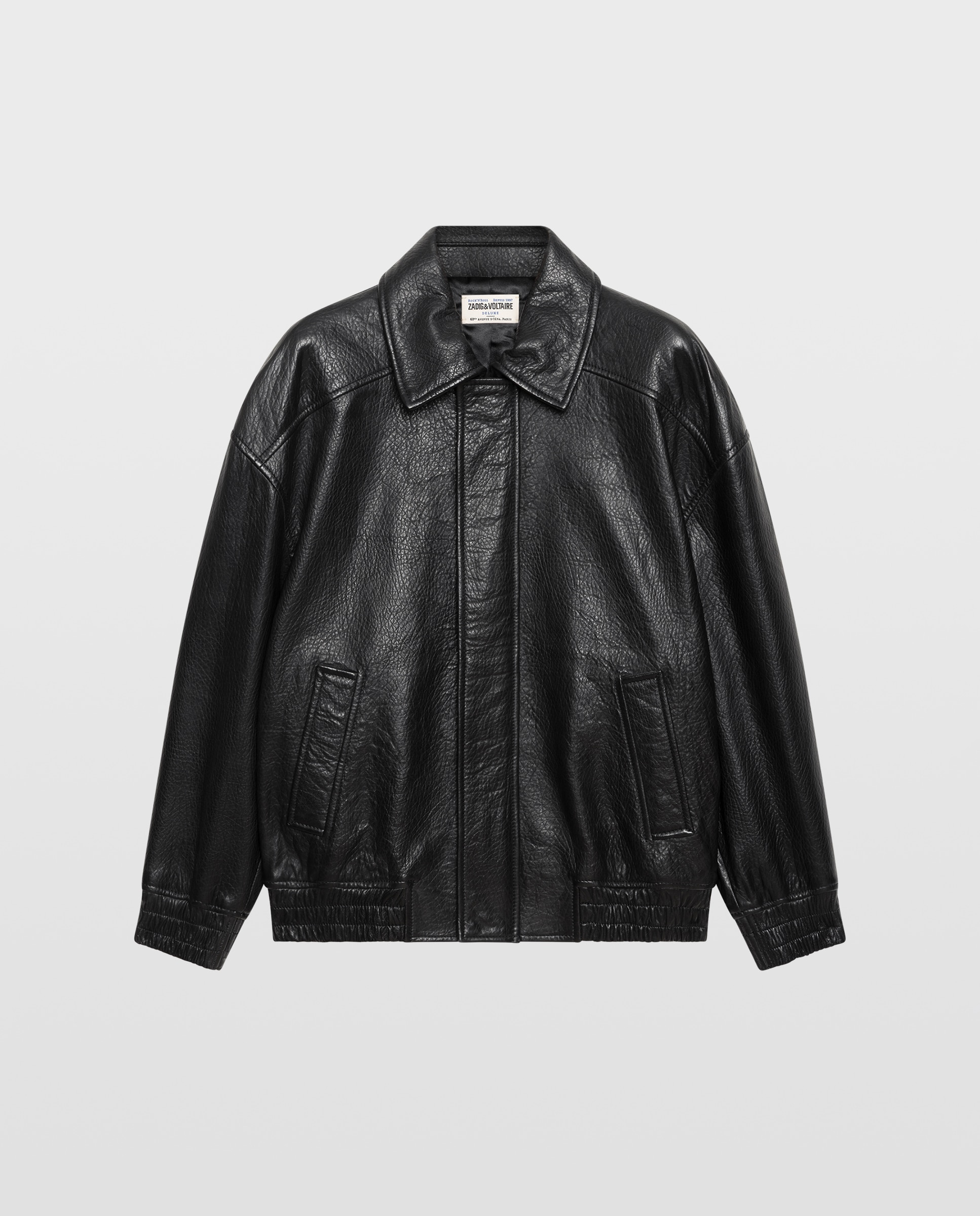 Chaqueta de piel loriand de mujer de mangas cortas - Zadig & Voltaire - Negro Negro-6