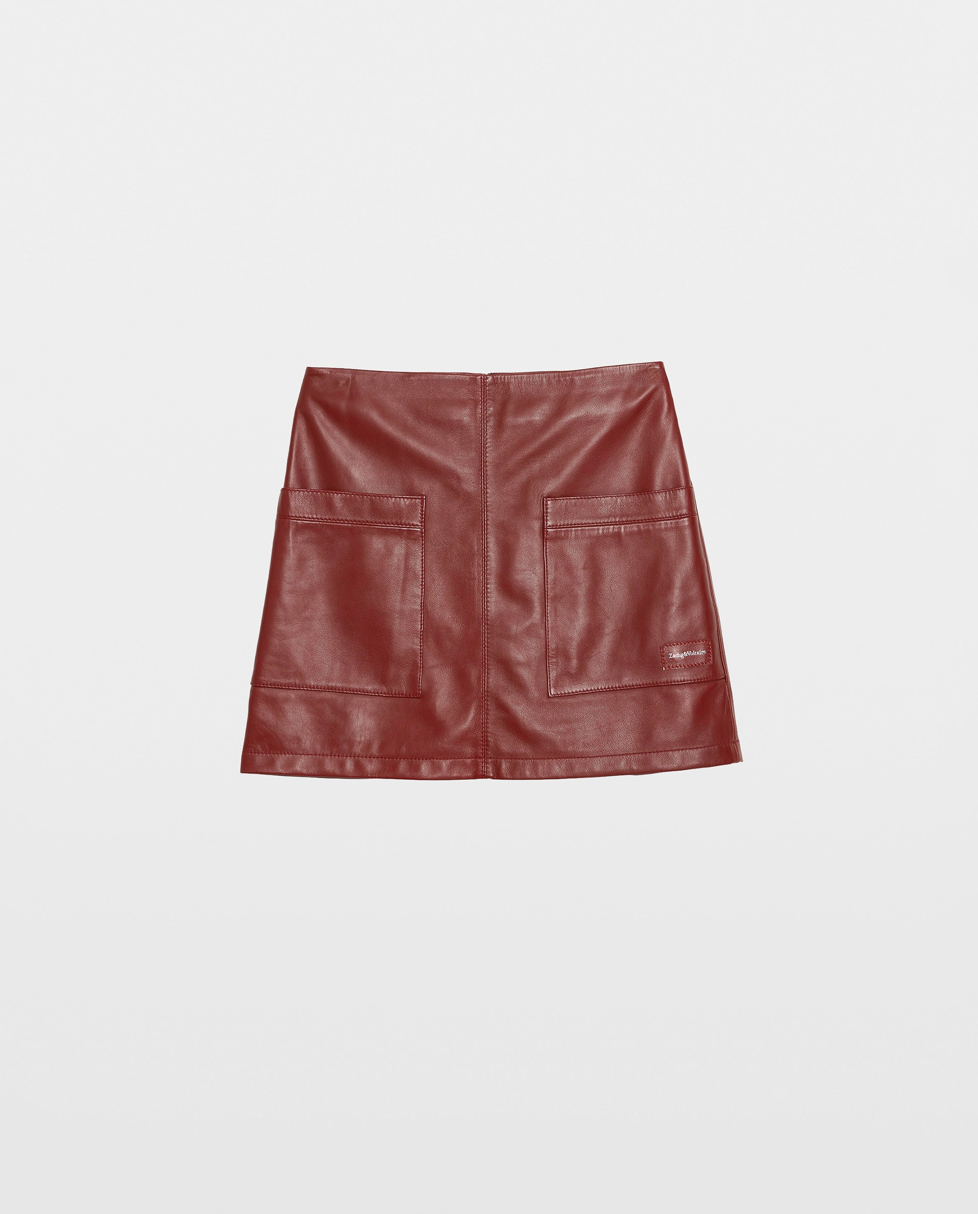 Falda minifalda de piel - Zadig & Voltaire - Rojo Rojo-6