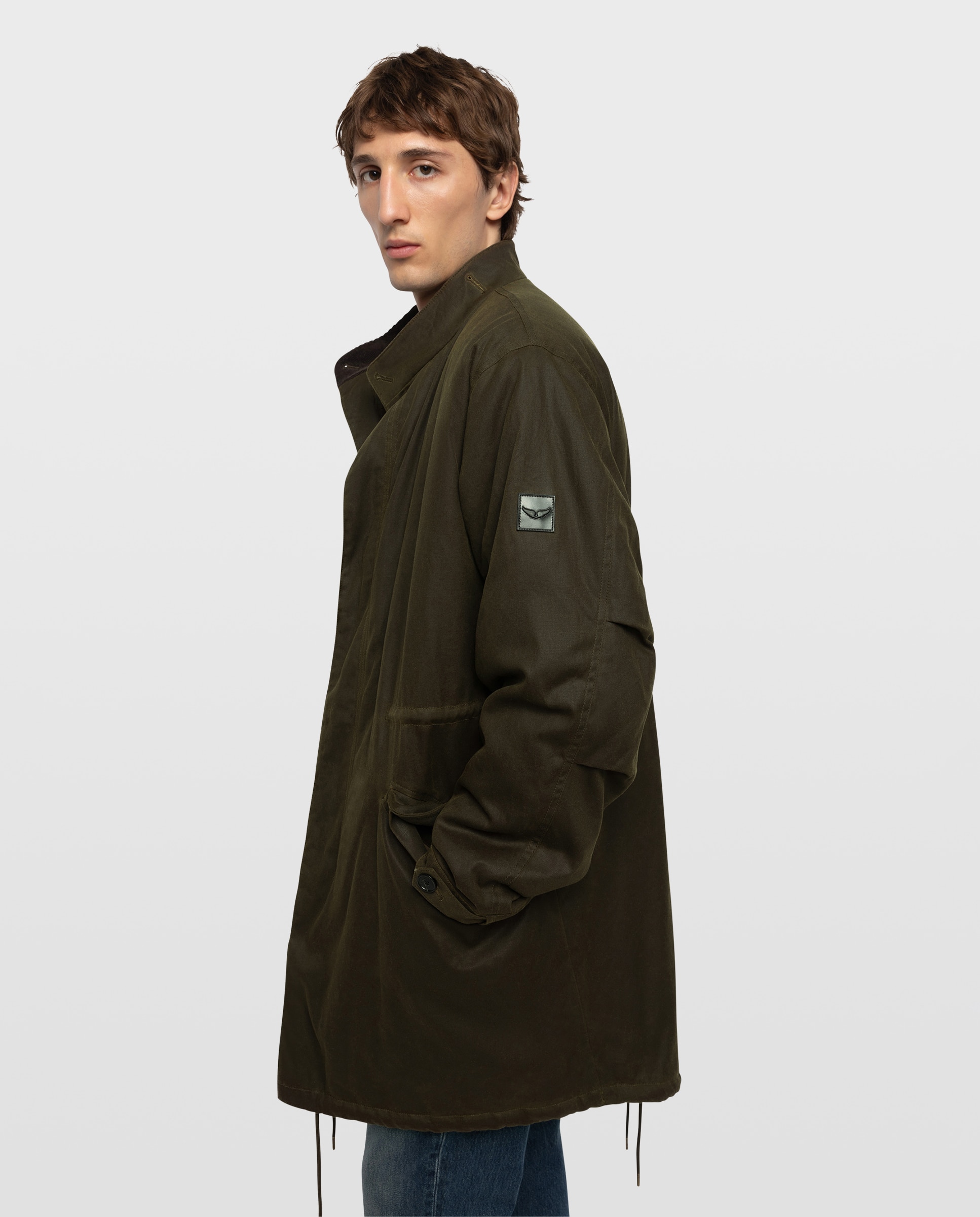 Parka de algodón encerado para hombre cuello alto - Zadig & Voltaire - Beige/Marrón Beige/Marrón-2