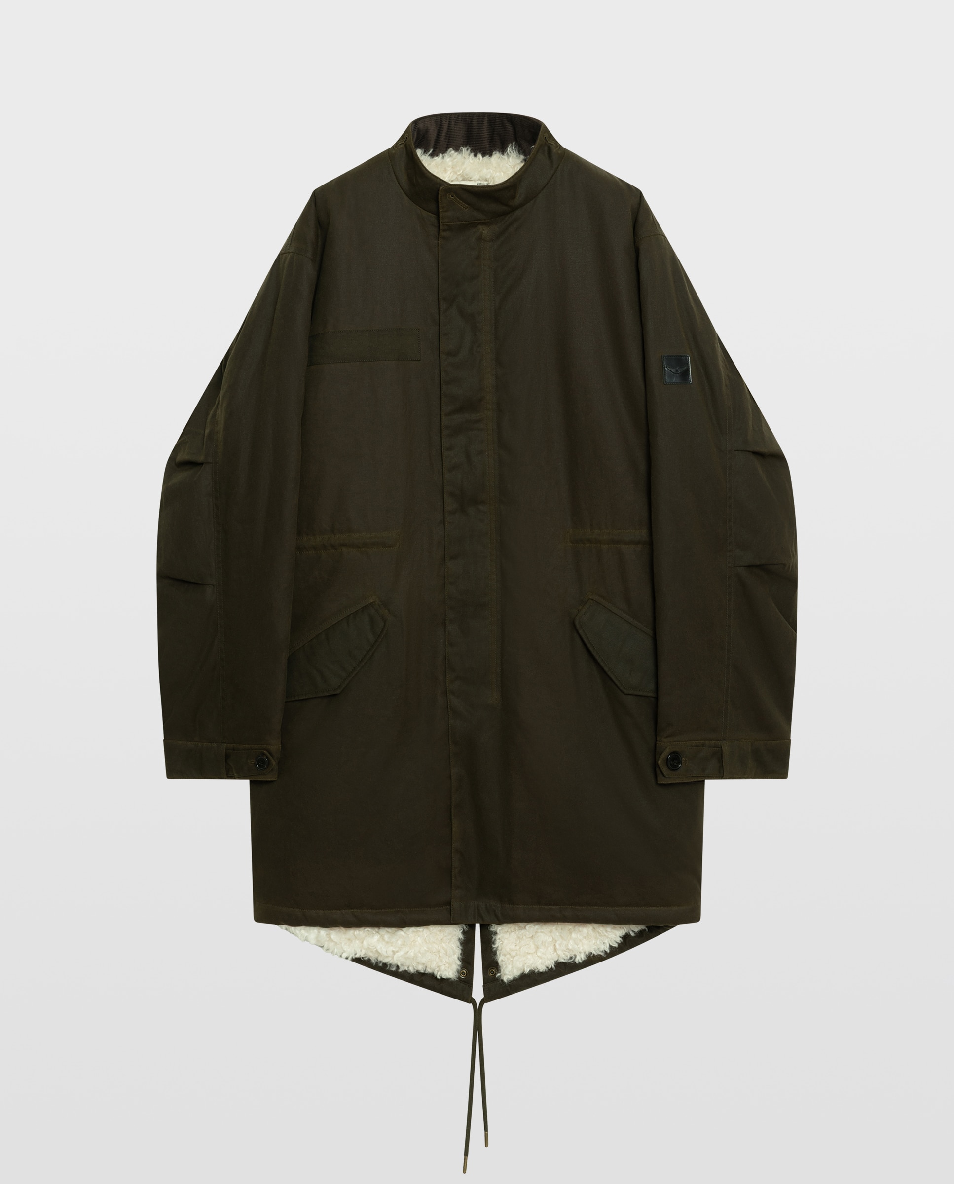 Parka de algodón encerado para hombre cuello alto - Zadig & Voltaire - Beige/Marrón Beige/Marrón-5