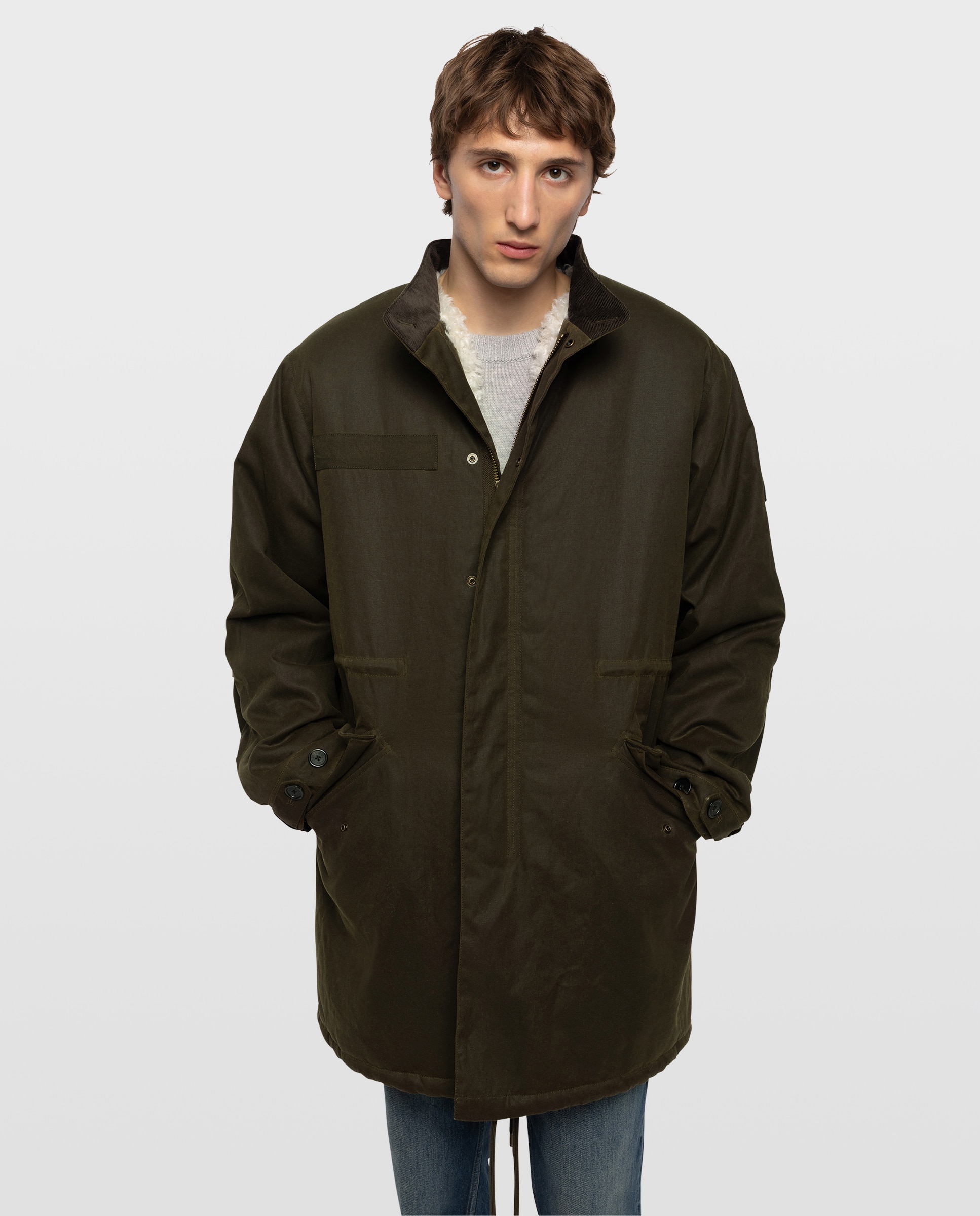 Parka de algodón encerado para hombre cuello alto - Zadig & Voltaire - Beige/Marrón Beige/Marrón-4