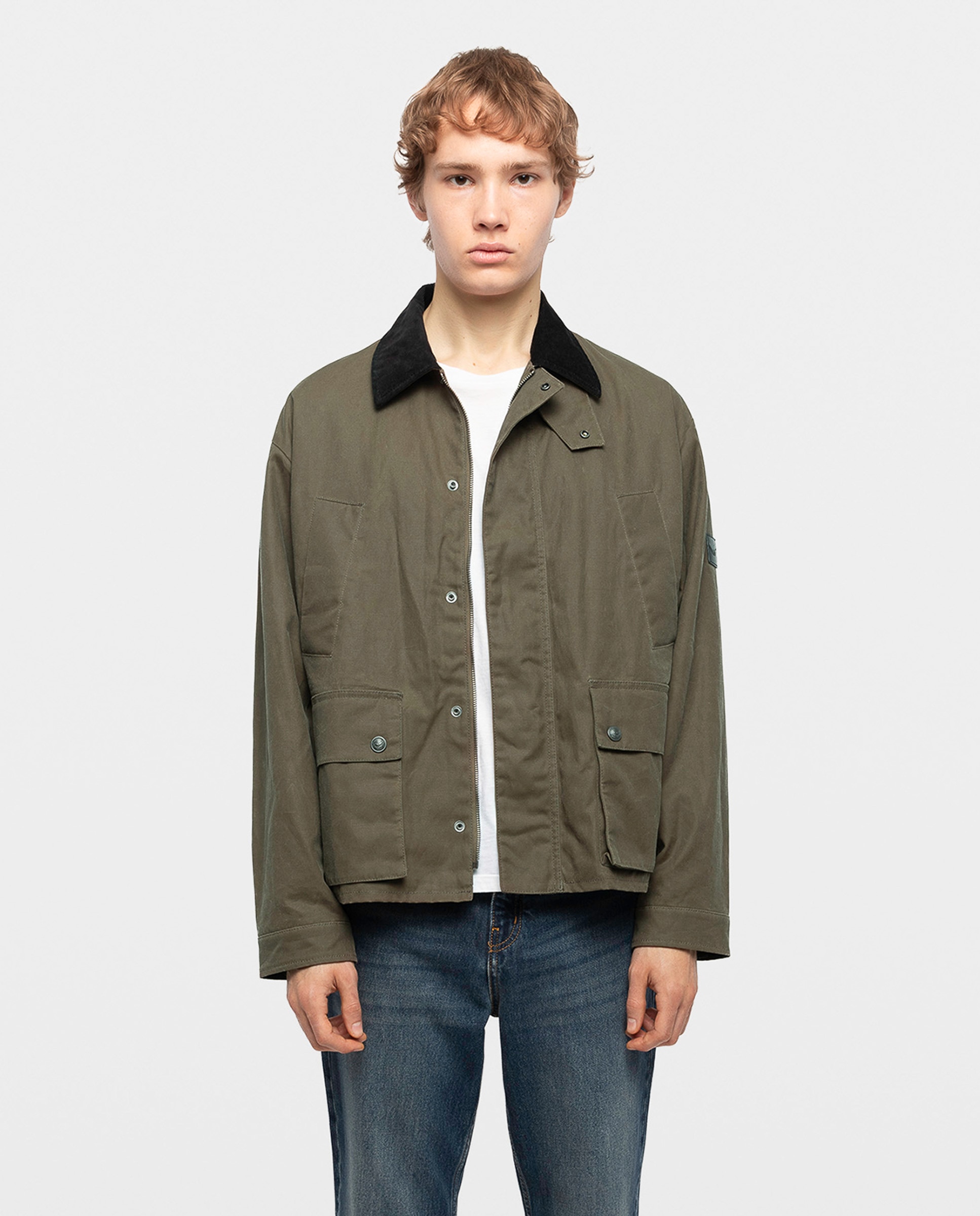 Cazadora de hombre de algodón con cremallera - Zadig & Voltaire - Beige Beige-1