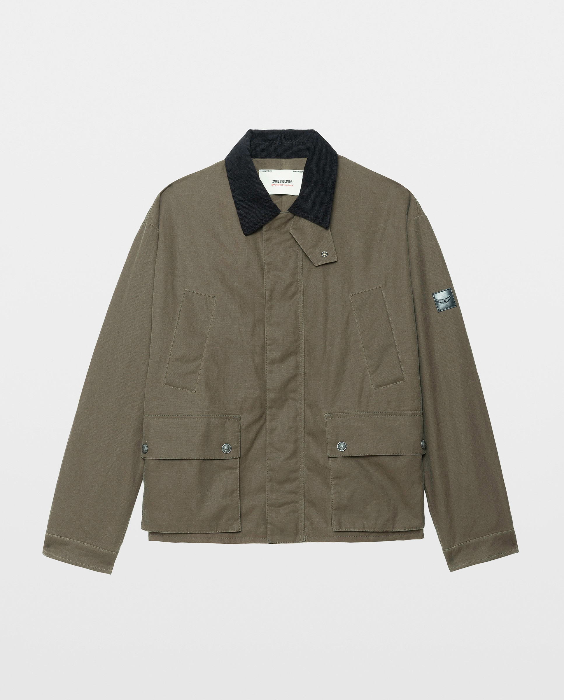 Cazadora de hombre de algodón con cremallera - Zadig & Voltaire - Beige Beige-5