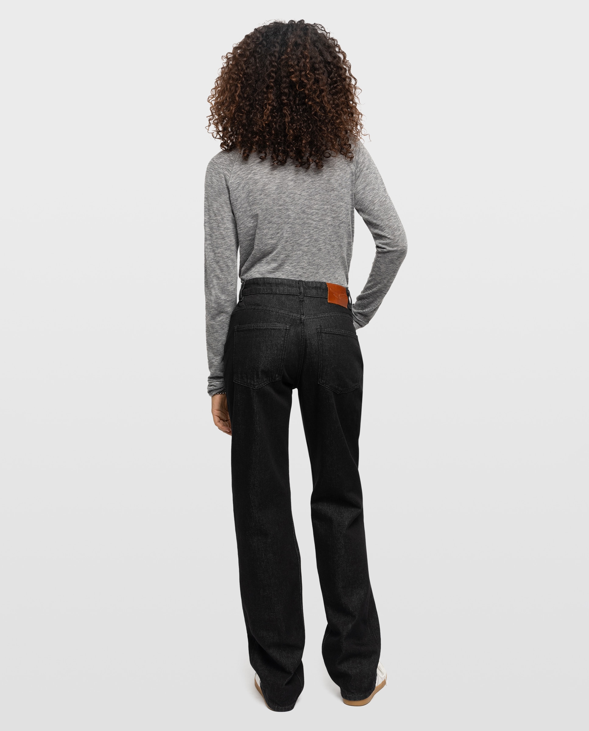 Vaqueros rectos de cintura alta de mujer - Zadig & Voltaire - Negro Negro-2