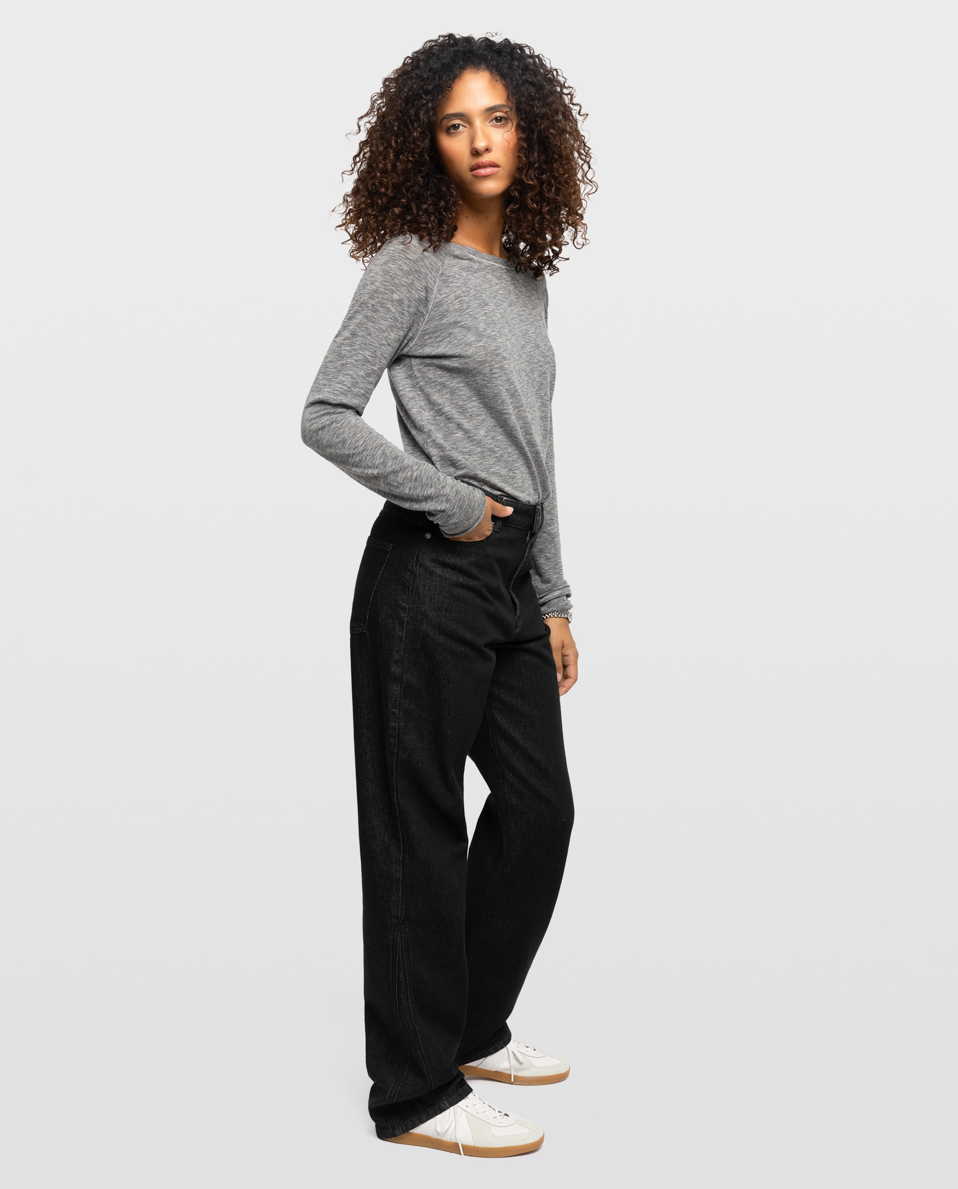 Vaqueros rectos de cintura alta de mujer - Zadig & Voltaire - Negro Negro-3