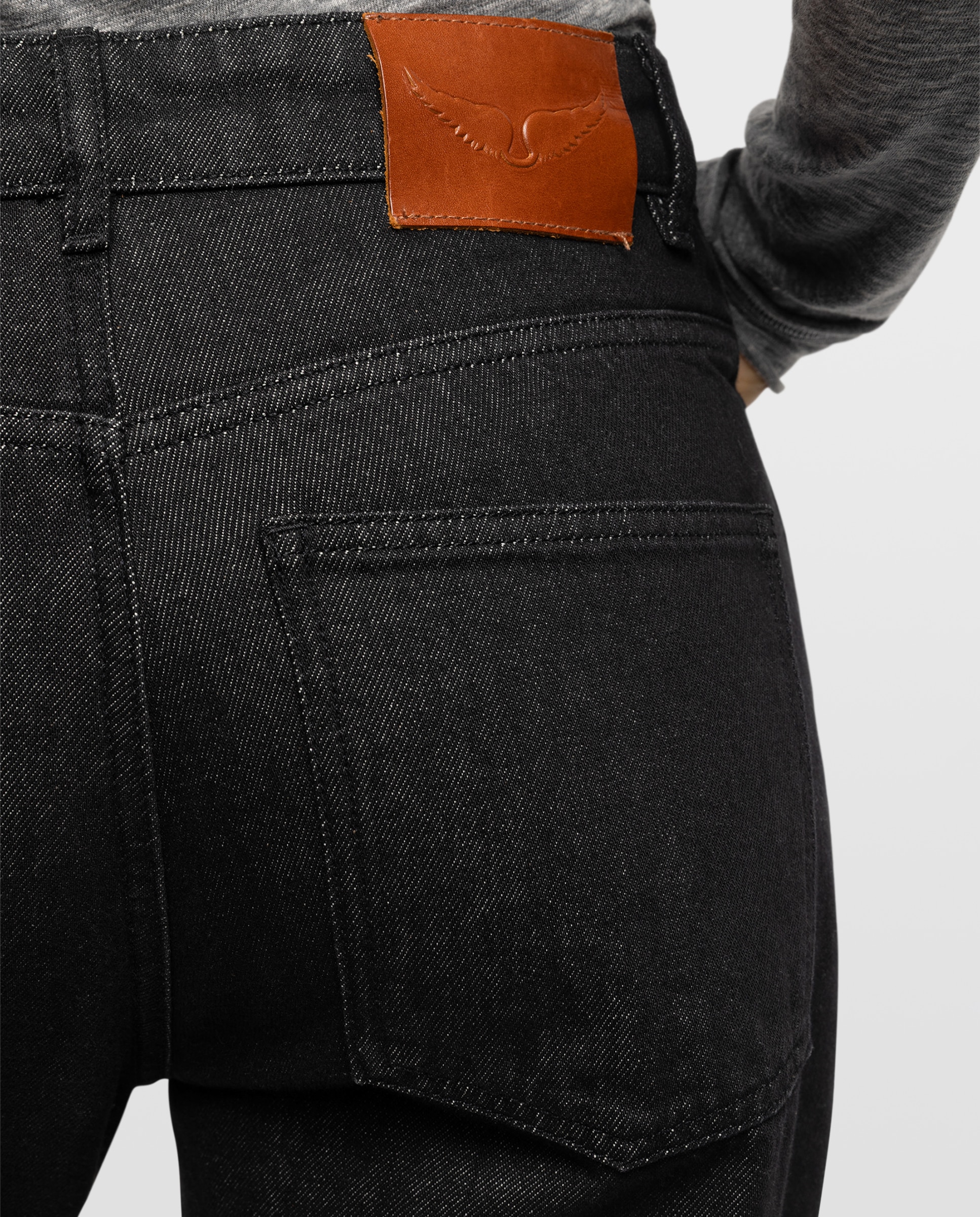 Vaqueros rectos de cintura alta de mujer - Zadig & Voltaire - Negro Negro-4