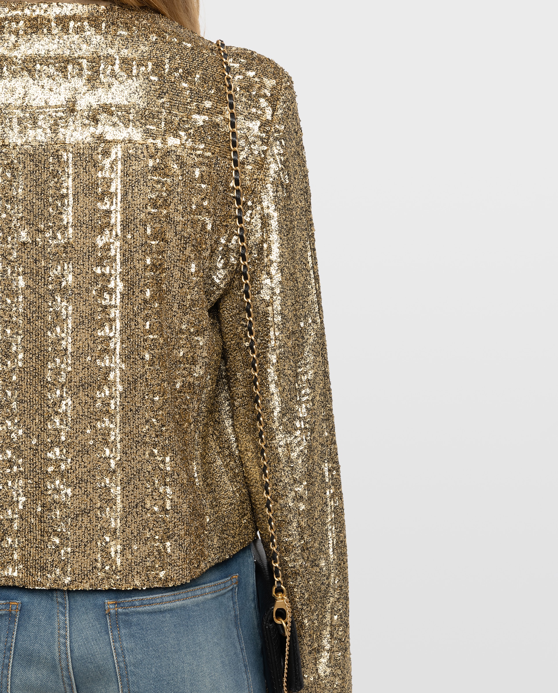 Chaqueta de mujer corta de manga larga con lentejuelas - Zadig & Voltaire - Oro Oro-5