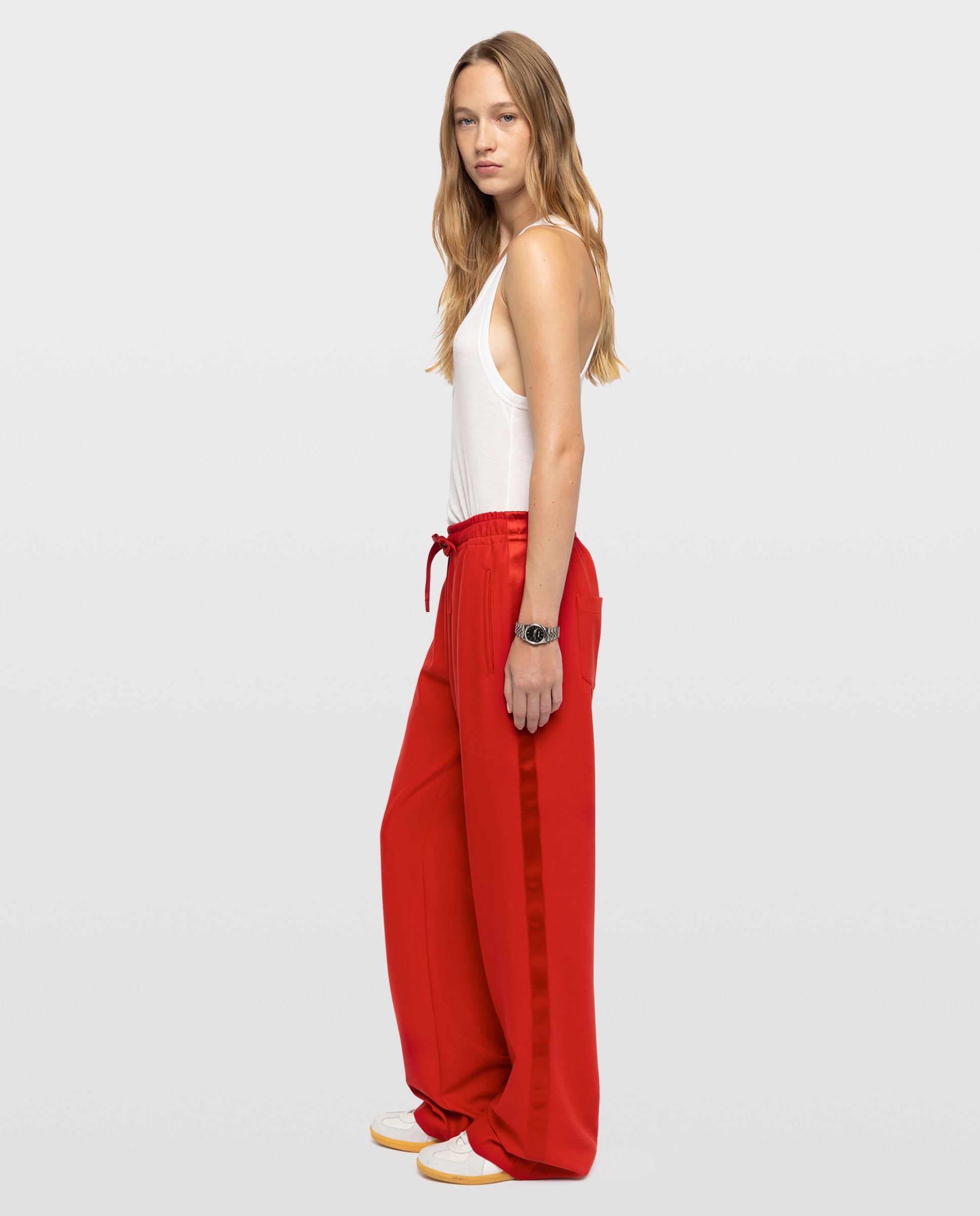 Pantalones anchos de mujer de sastre estilo jogging - Zadig & Voltaire - Rojo Rojo-3