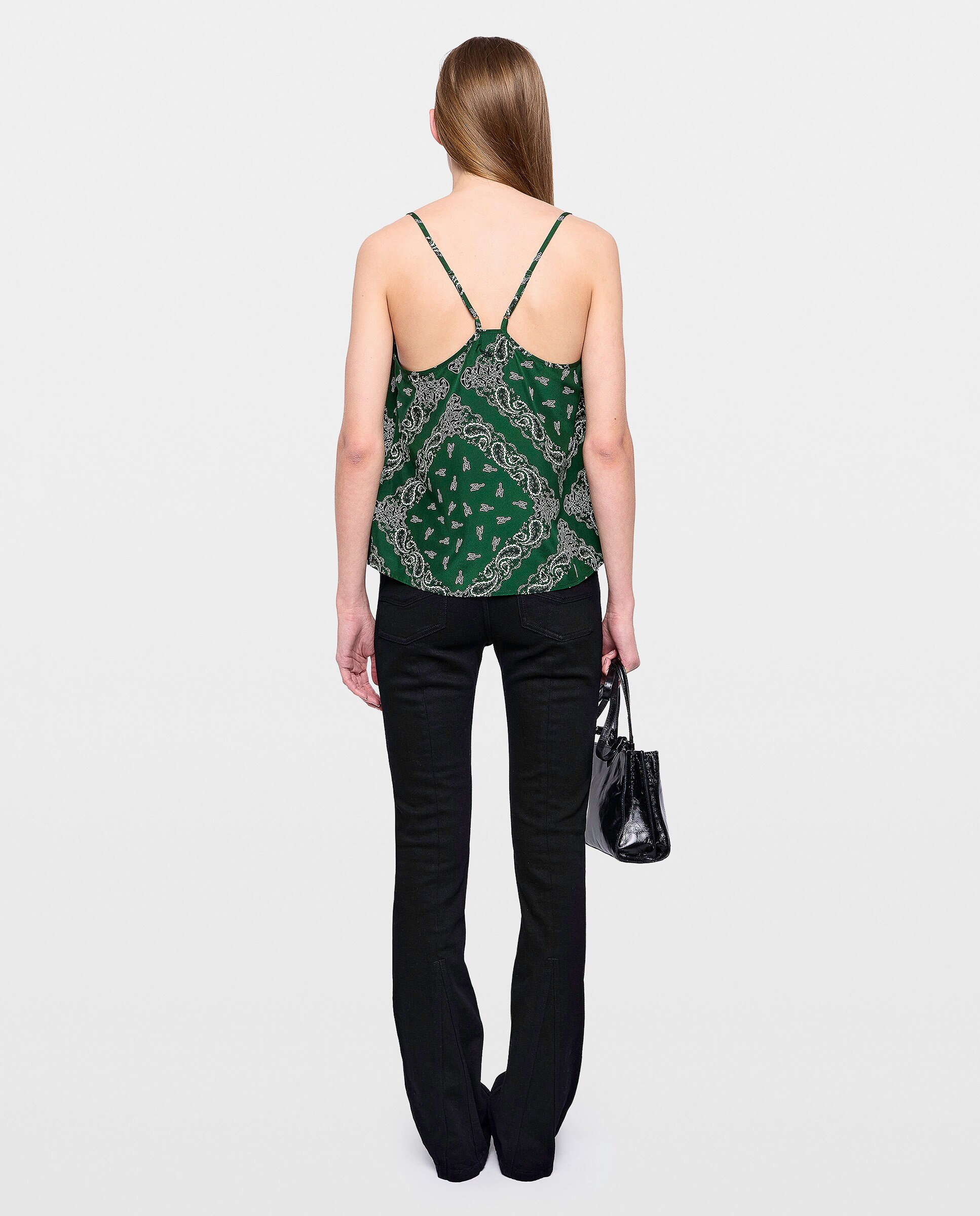 Top lencero de mujer 100% seda - Zadig & Voltaire - Verde Verde-2