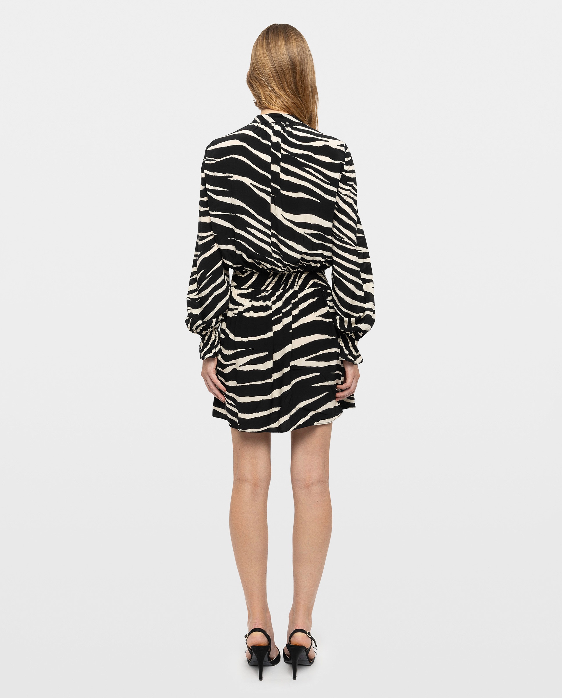 Vestido midi estampado de manga larga - Zadig & Voltaire - Negro Negro-2
