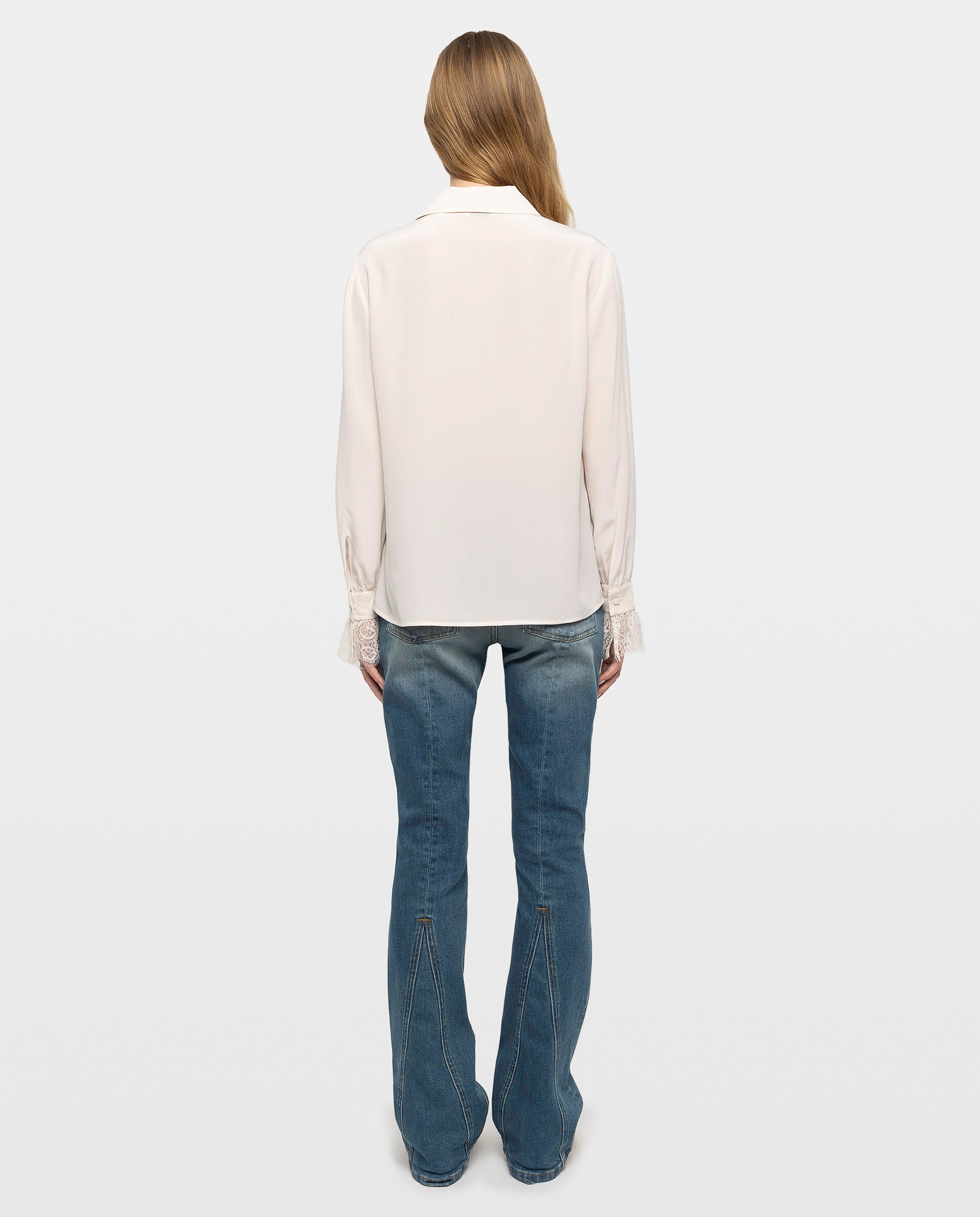 Camisa de mujer 100% seda con mangas largas - Zadig & Voltaire - Blanco Blanco-2