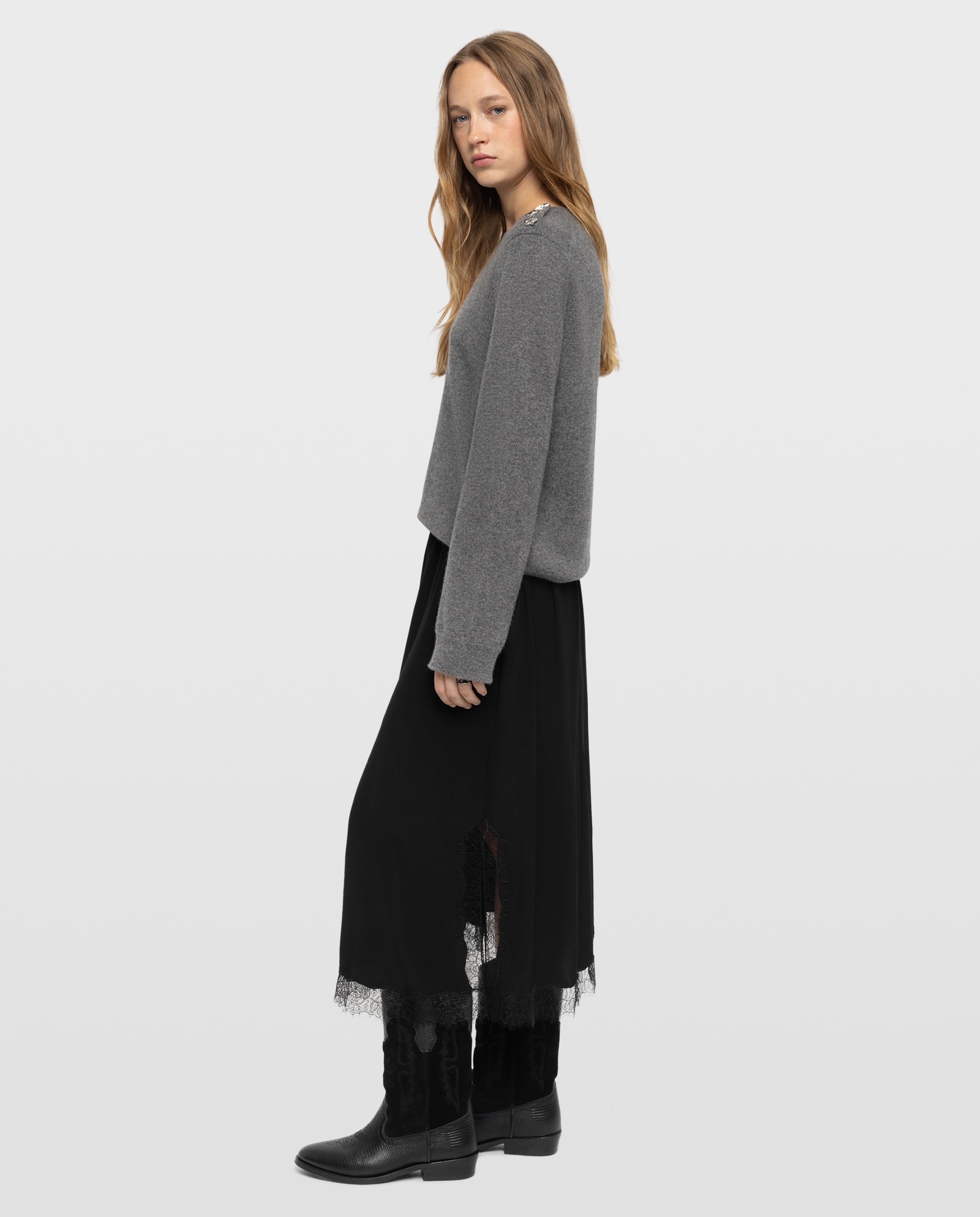 Falda larga lencera - Zadig & Voltaire - Negro Negro-3