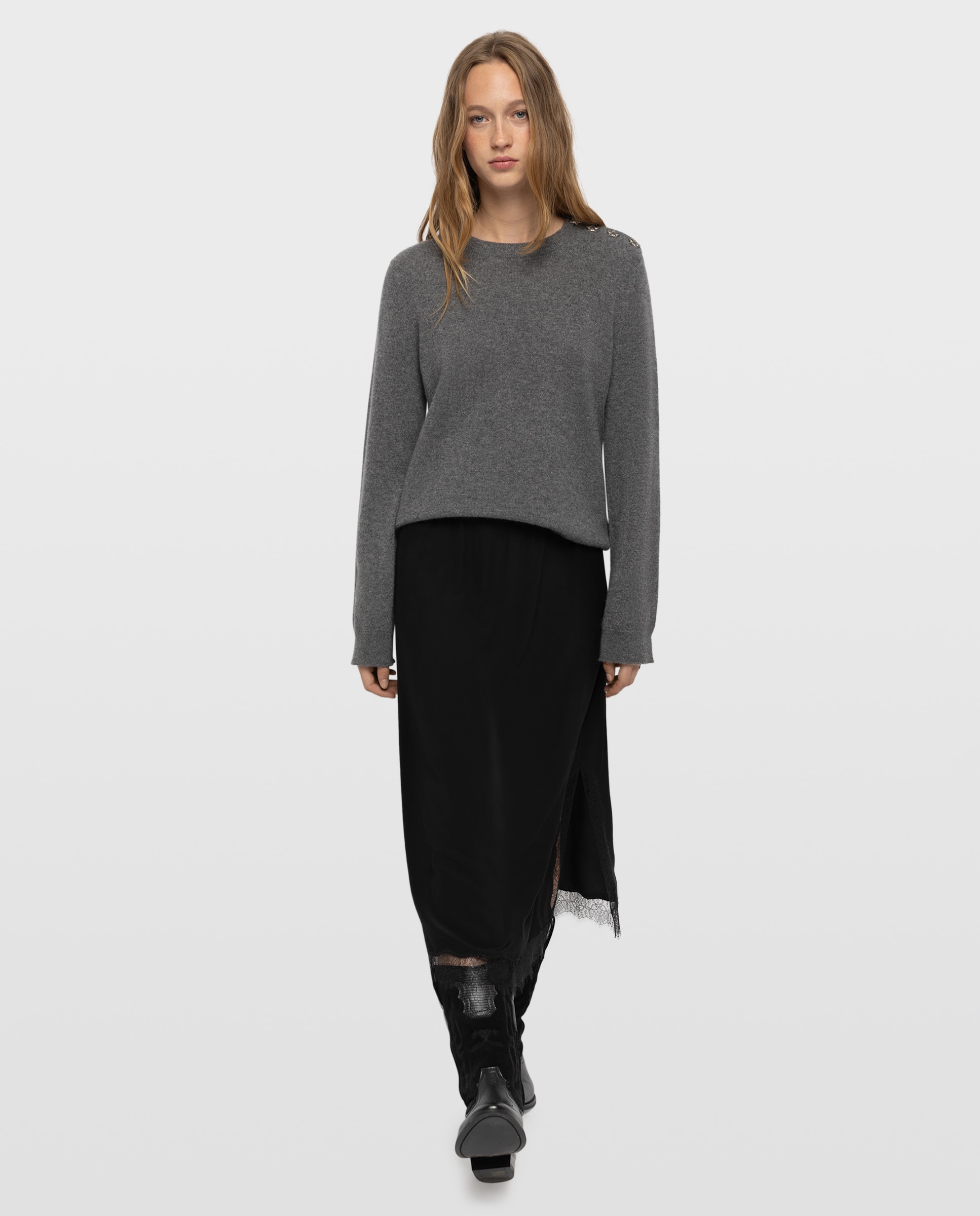 Falda larga lencera - Zadig & Voltaire - Negro Negro-5
