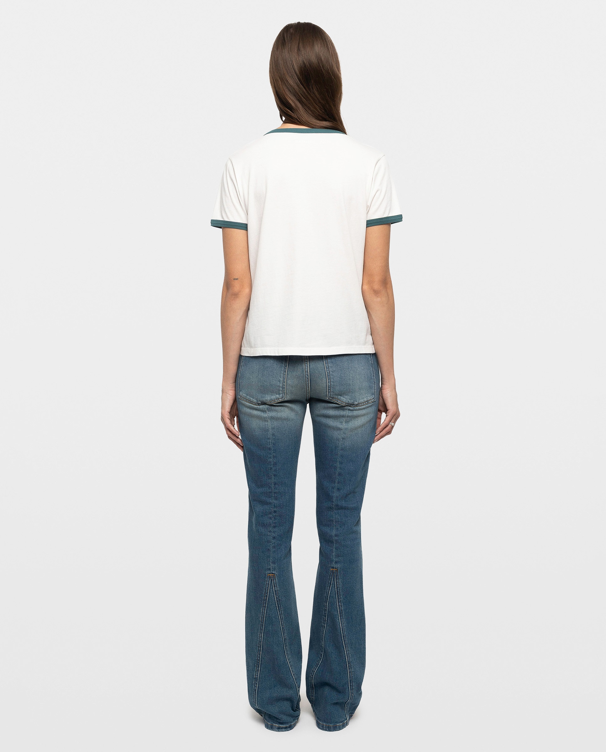 Camiseta de mujer de mangas cortas de cuello redondo de algodón con escritura - Zadig & Voltaire - Blanco Blanco-2