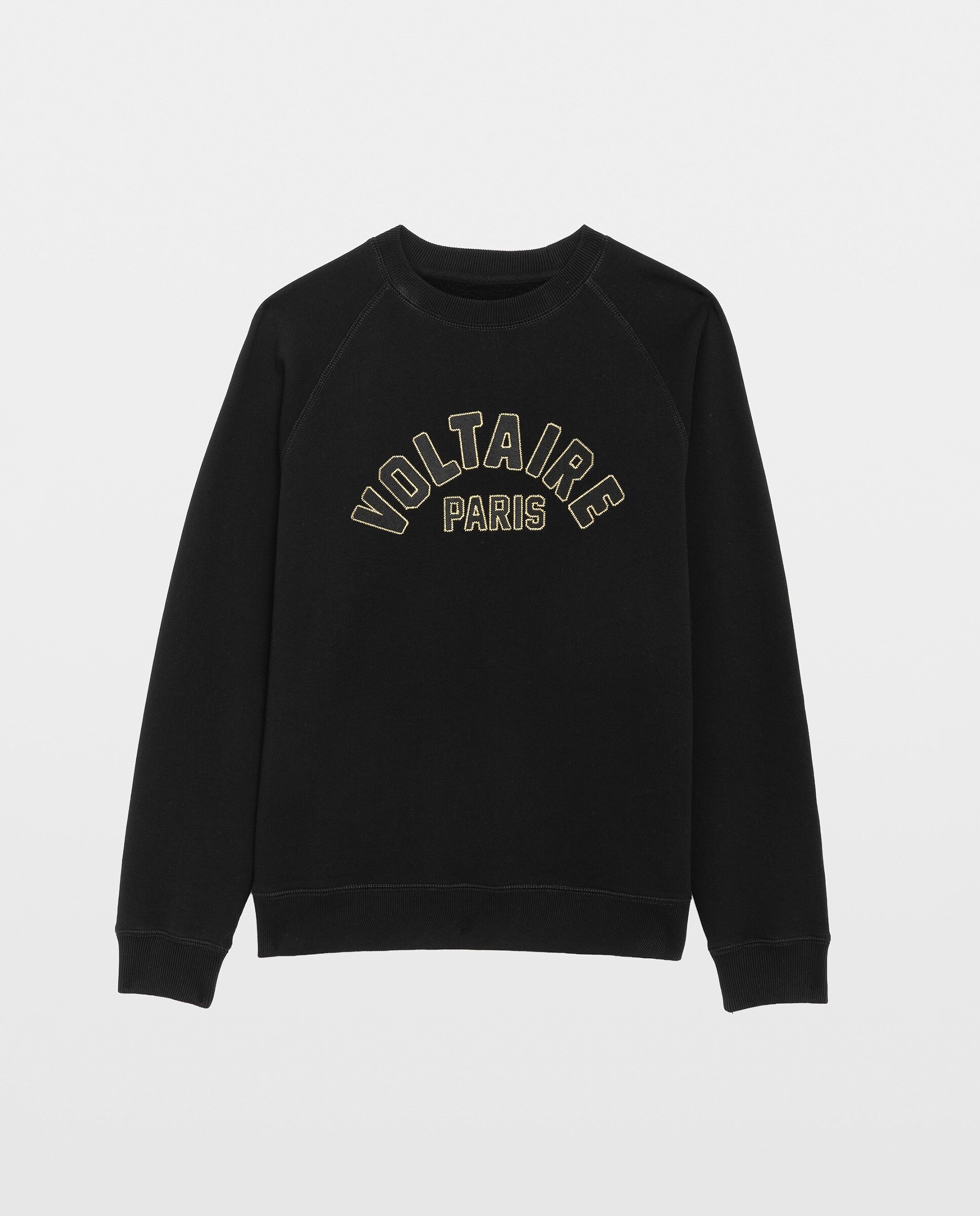 Sudadera de mujer de manga larga de algodón con parches bordados - Zadig & Voltaire - Negro Negro-5
