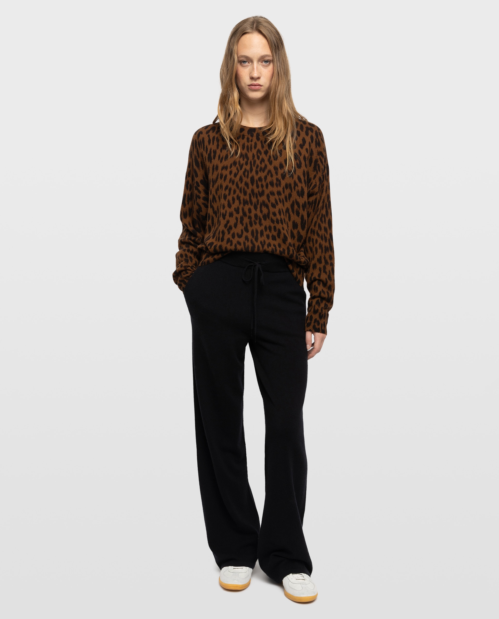 Pantalones jogger de punto de mujer rectos cintura baja - Zadig & Voltaire - Negro Negro-1