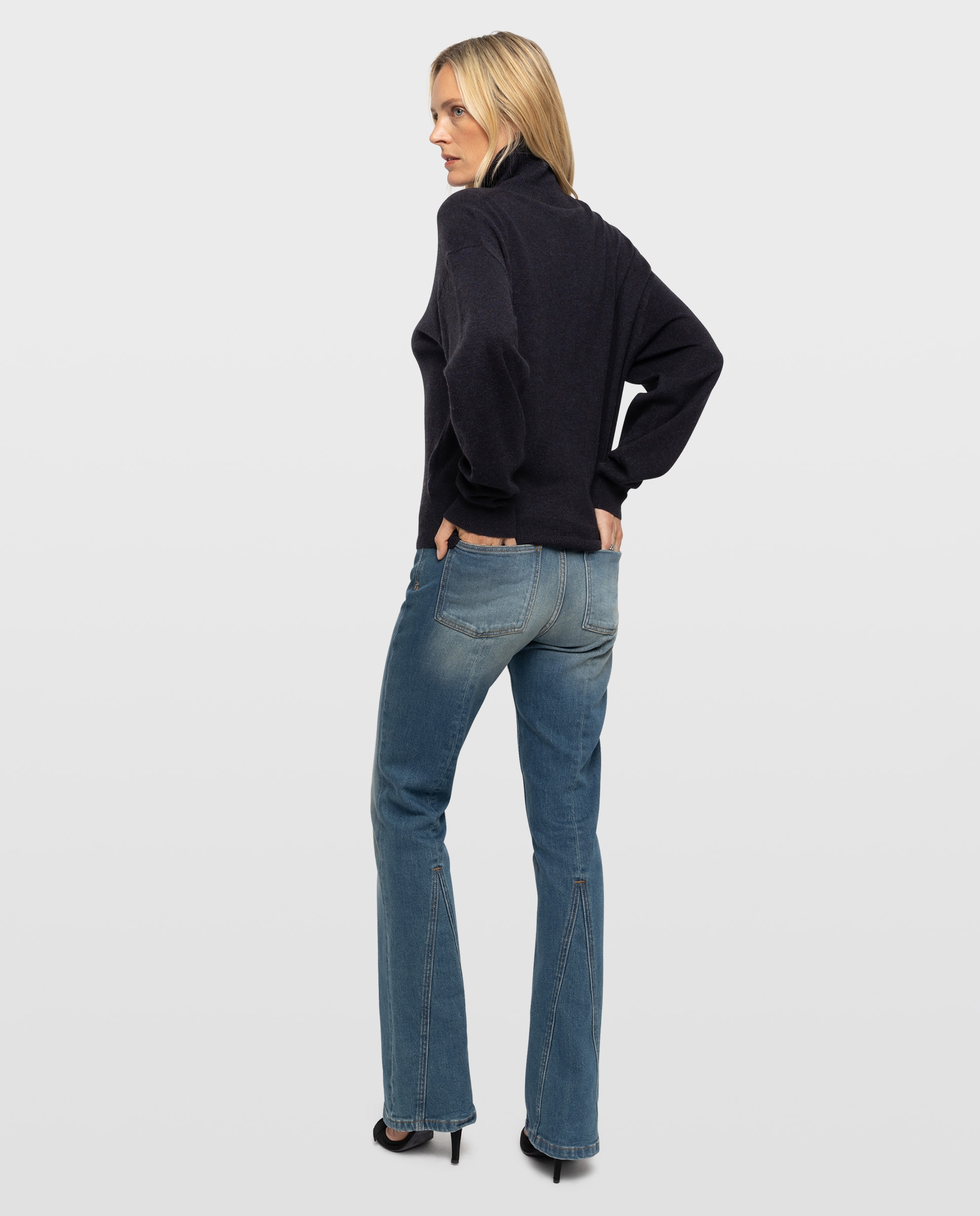 Jersey de mujer de cuello alto y manga larga - Zadig & Voltaire - Azul marino Azul marino-2