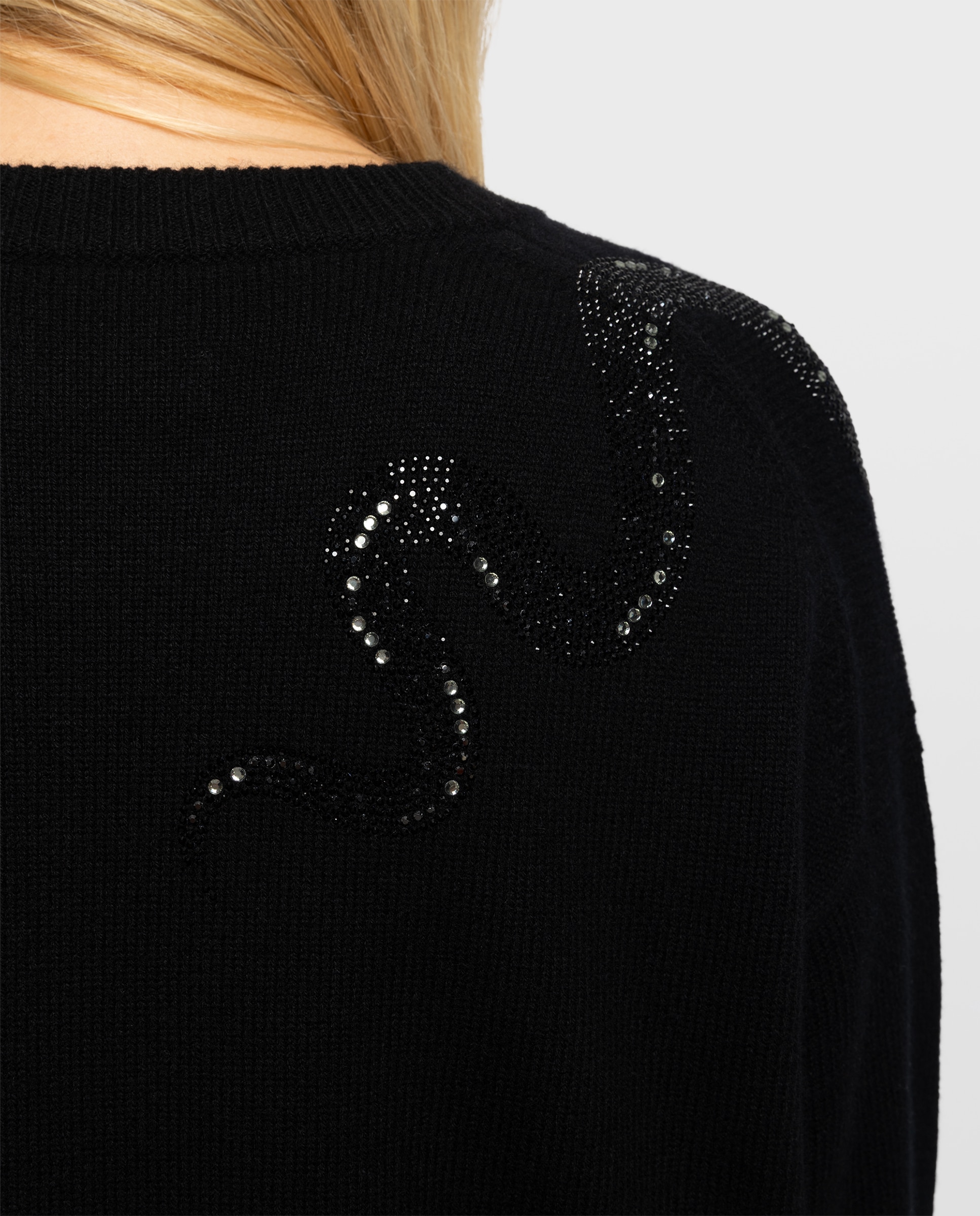 Jersey de mujer de cuello redondo y mangas largas con serpiente - Zadig & Voltaire - Negro Negro-4