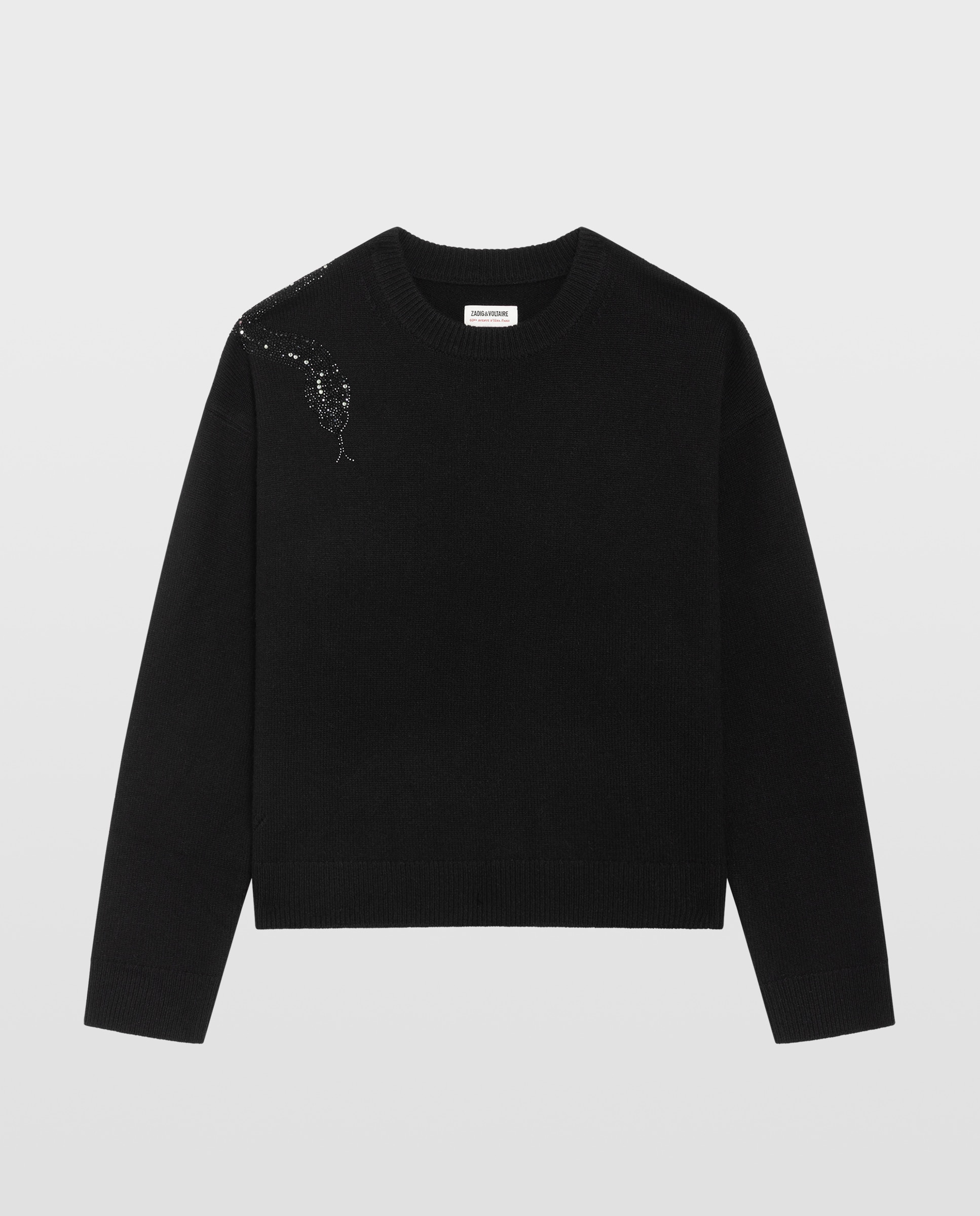 Jersey de mujer de cuello redondo y mangas largas con serpiente - Zadig & Voltaire - Negro Negro-5