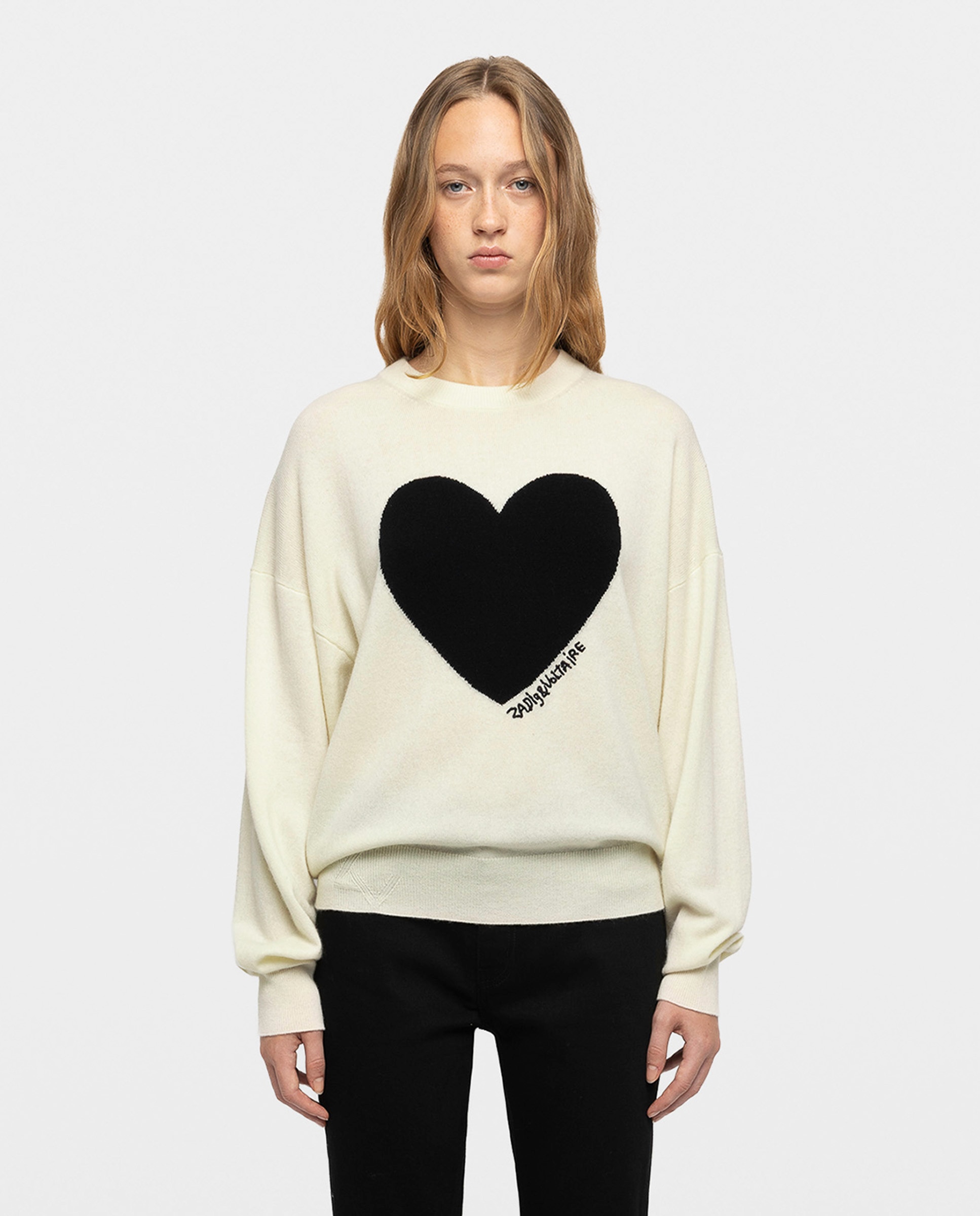 Jersey de mujer de cuello redondo, mangas largas y personalización - Zadig & Voltaire - Blanco Blanco-1