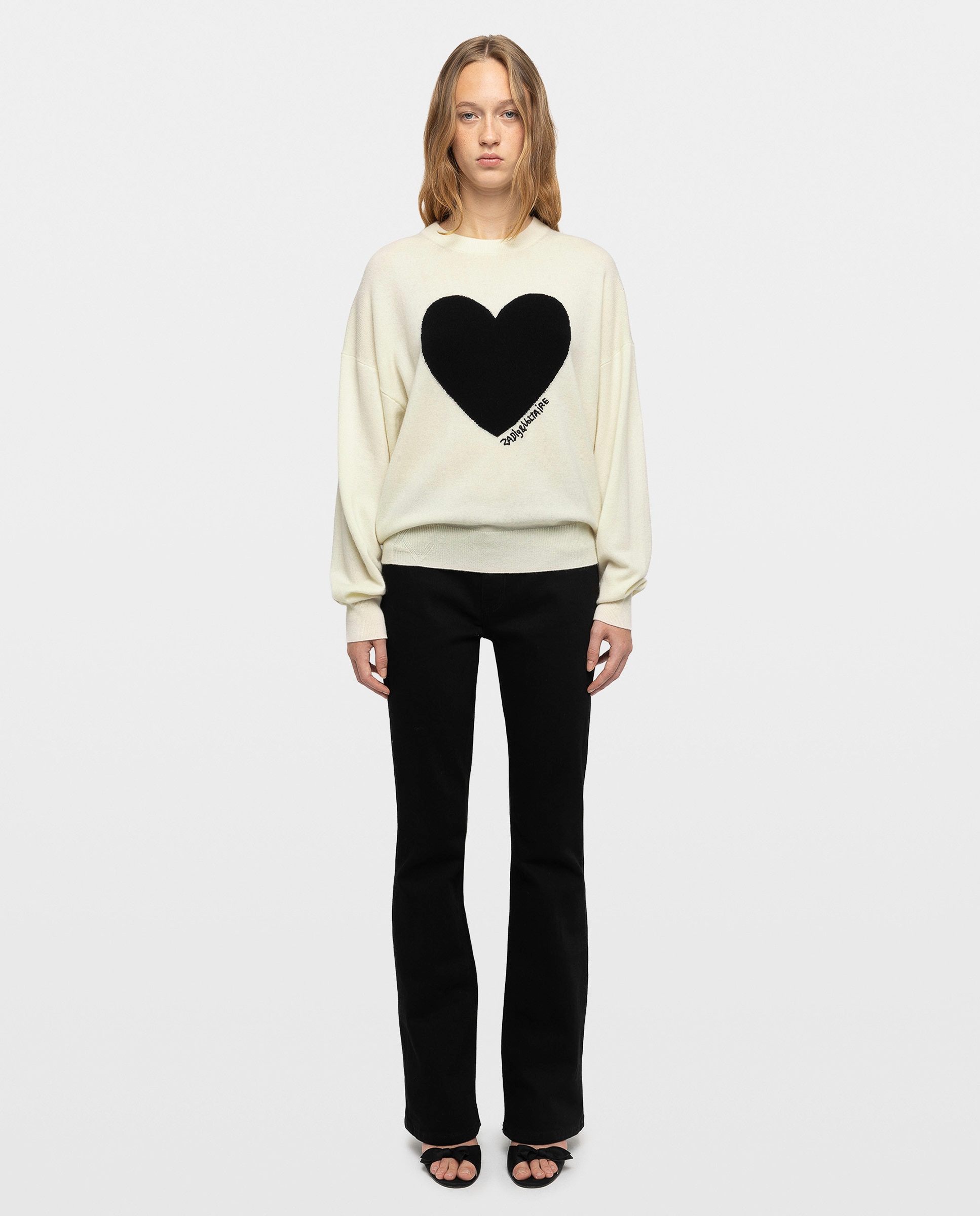 Jersey de mujer de cuello redondo, mangas largas y personalización - Zadig & Voltaire - Blanco Blanco-3