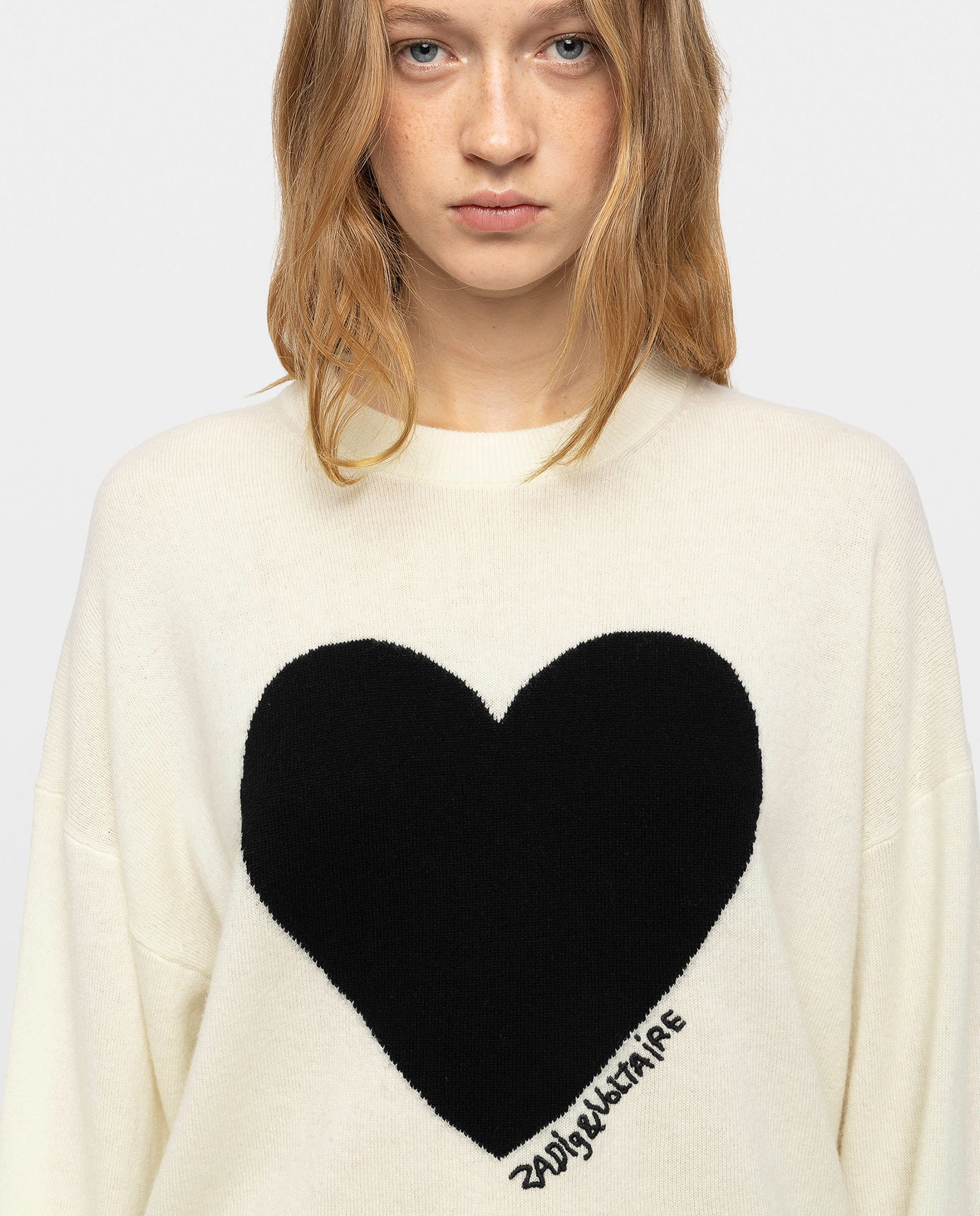 Jersey de mujer de cuello redondo, mangas largas y personalización - Zadig & Voltaire - Blanco Blanco-4