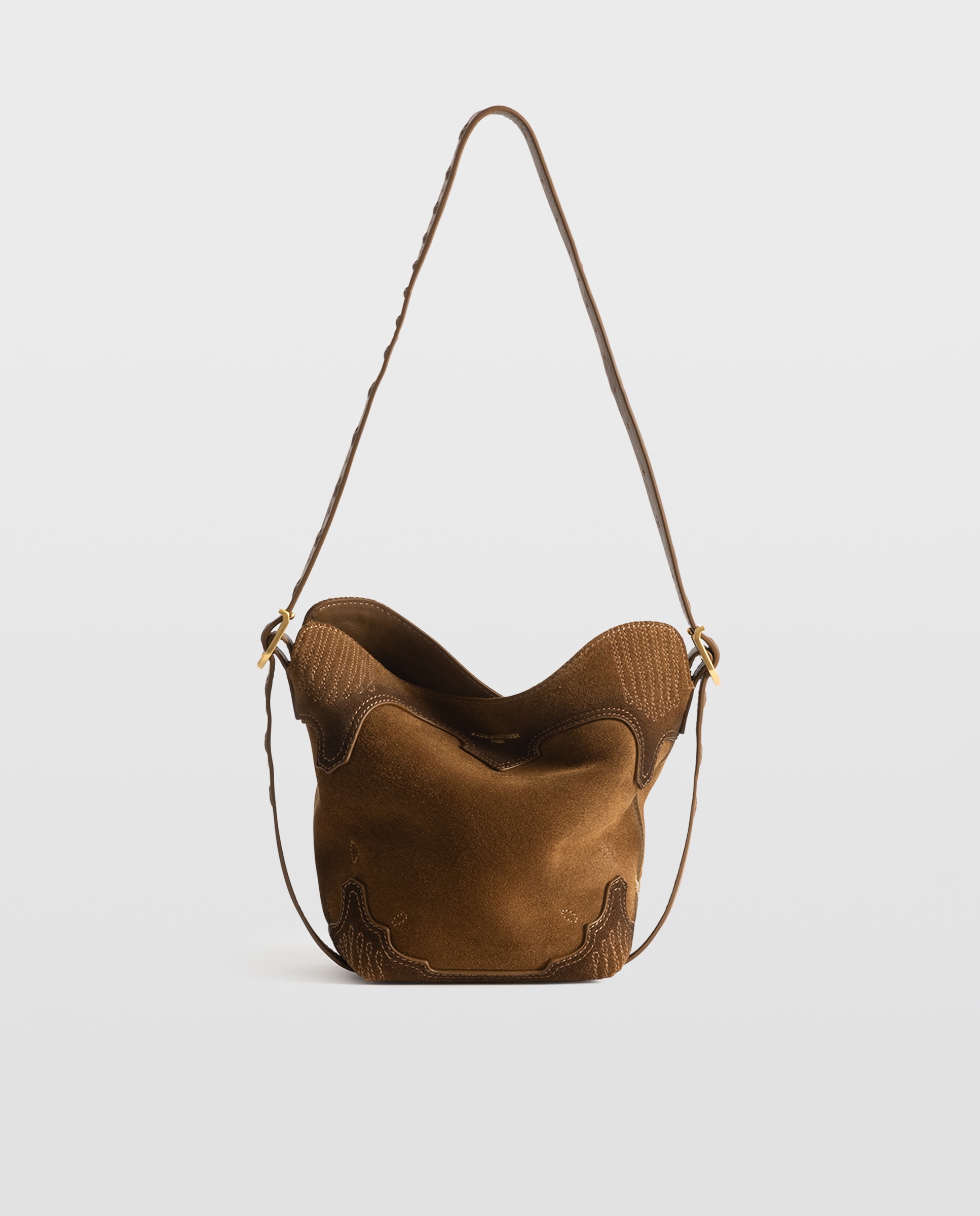 Bolso de hombro baby jane western de ante con efecto envejecido - Zadig & Voltaire - Marrón claro Marrón claro-1