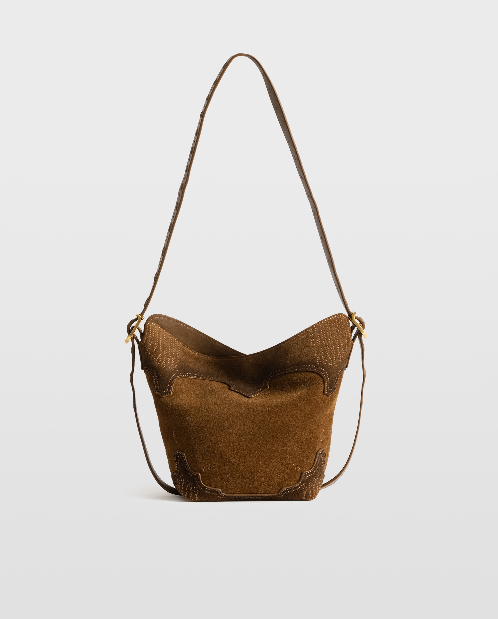 Bolso de hombro baby jane western de ante con efecto envejecido - Zadig & Voltaire - Marrón claro Marrón claro-4