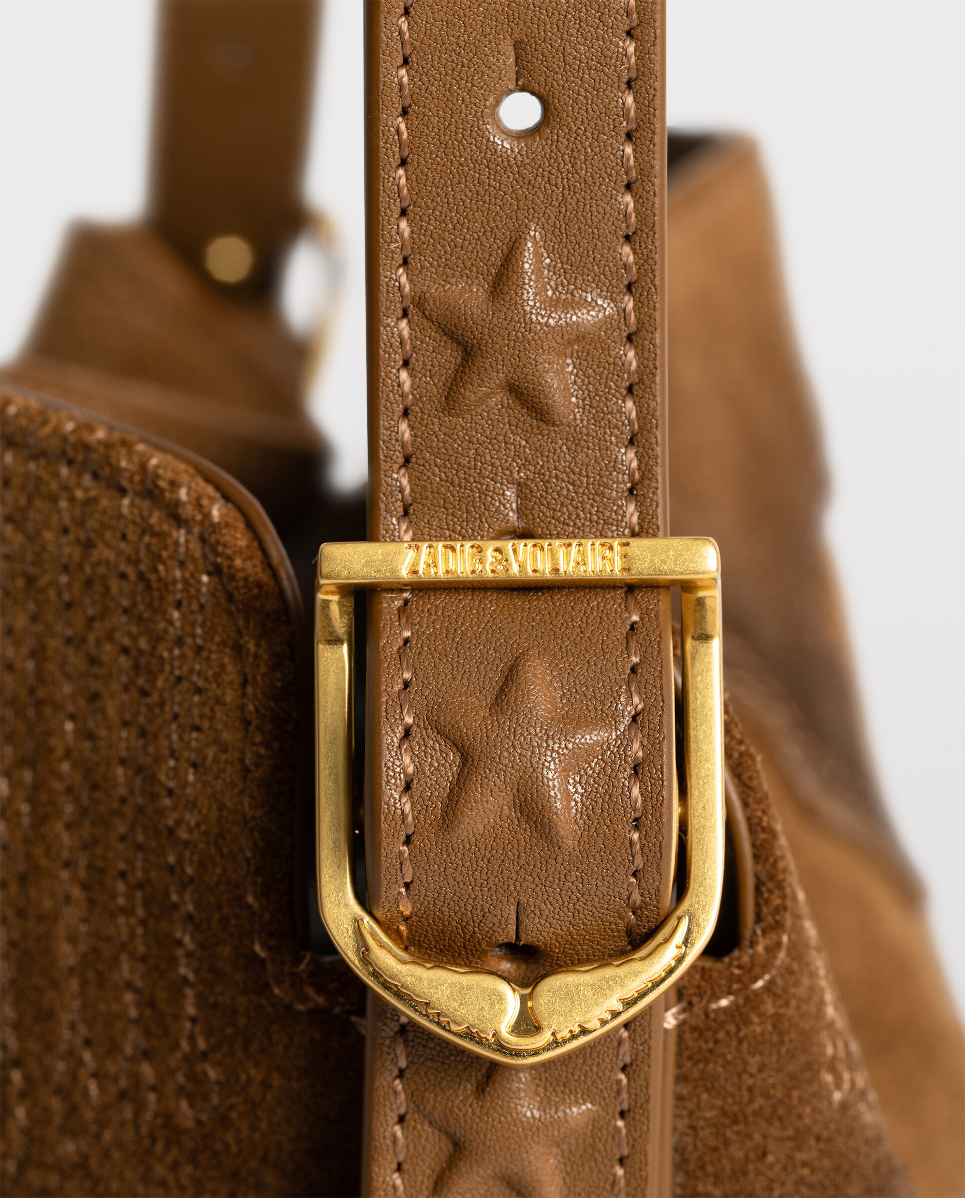 Bolso de hombro baby jane western de ante con efecto envejecido - Zadig & Voltaire - Marrón claro Marrón claro-6