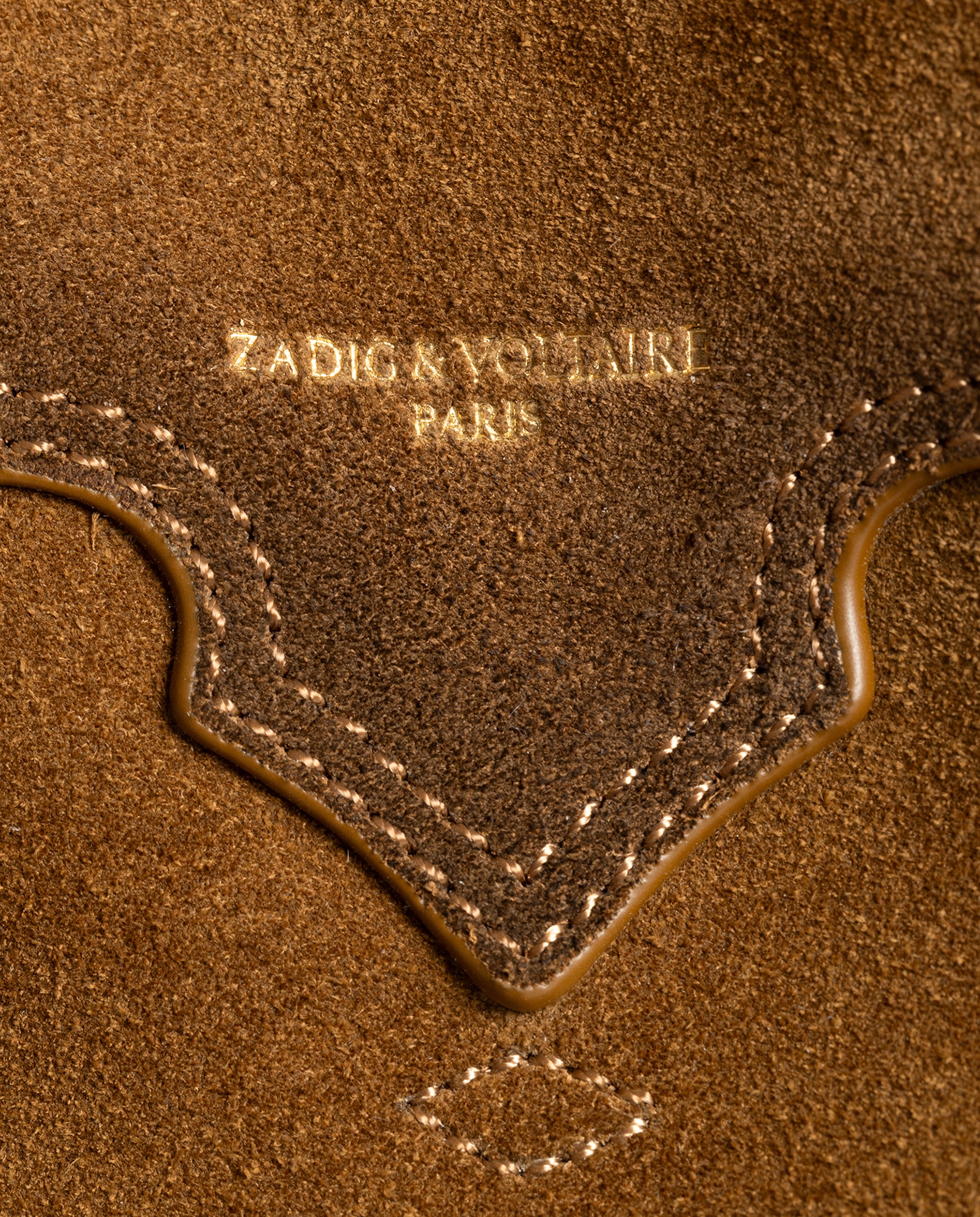 Bolso de hombro baby jane western de ante con efecto envejecido - Zadig & Voltaire - Marrón claro Marrón claro-7